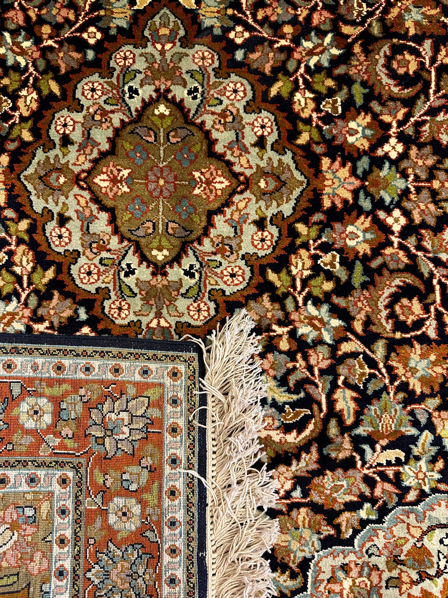 3x2 FT Kashan Silk Carpet ArtAsiaHandicrafts