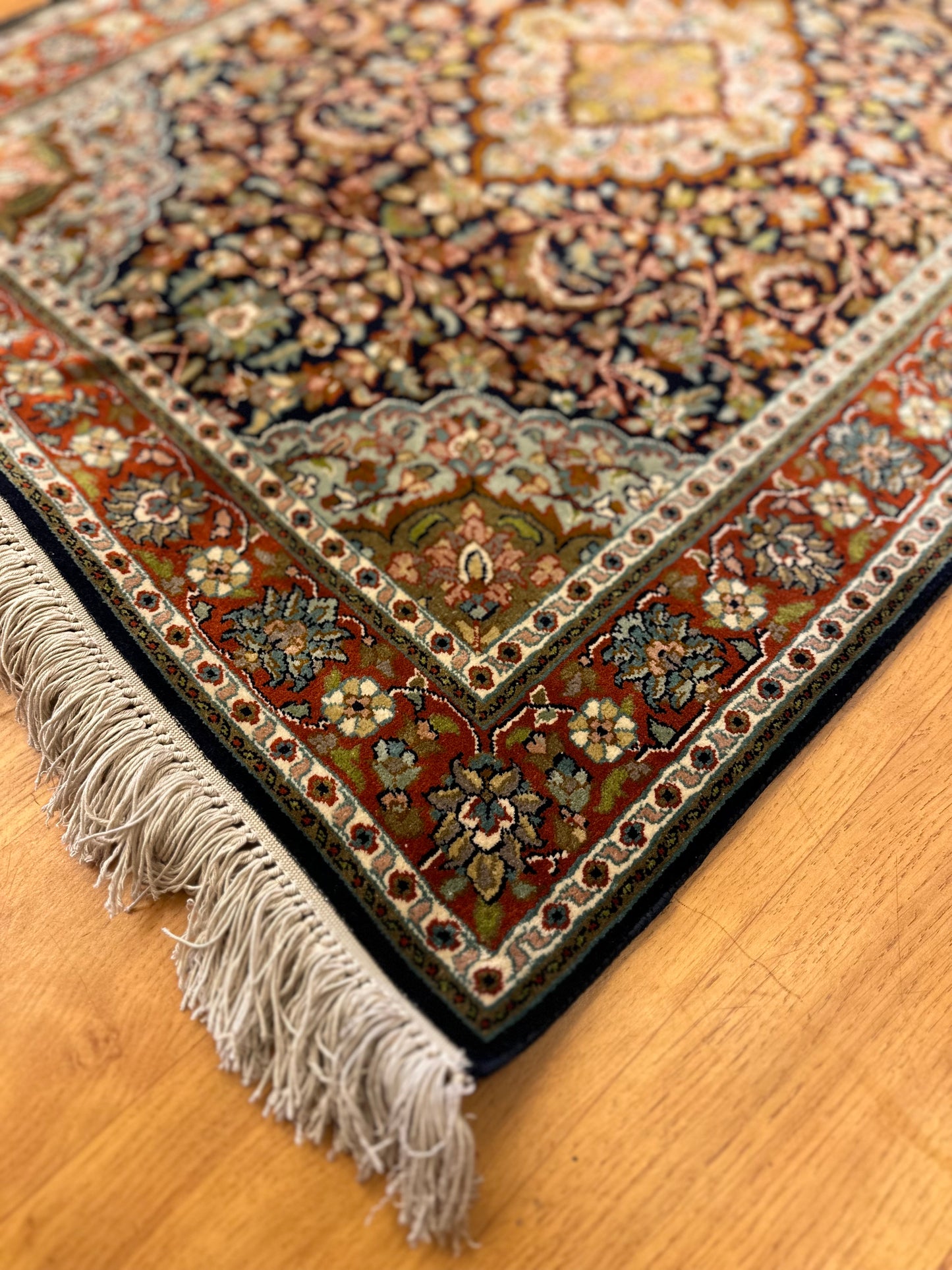 3x2 FT Kashan Silk Carpet ArtAsiaHandicrafts