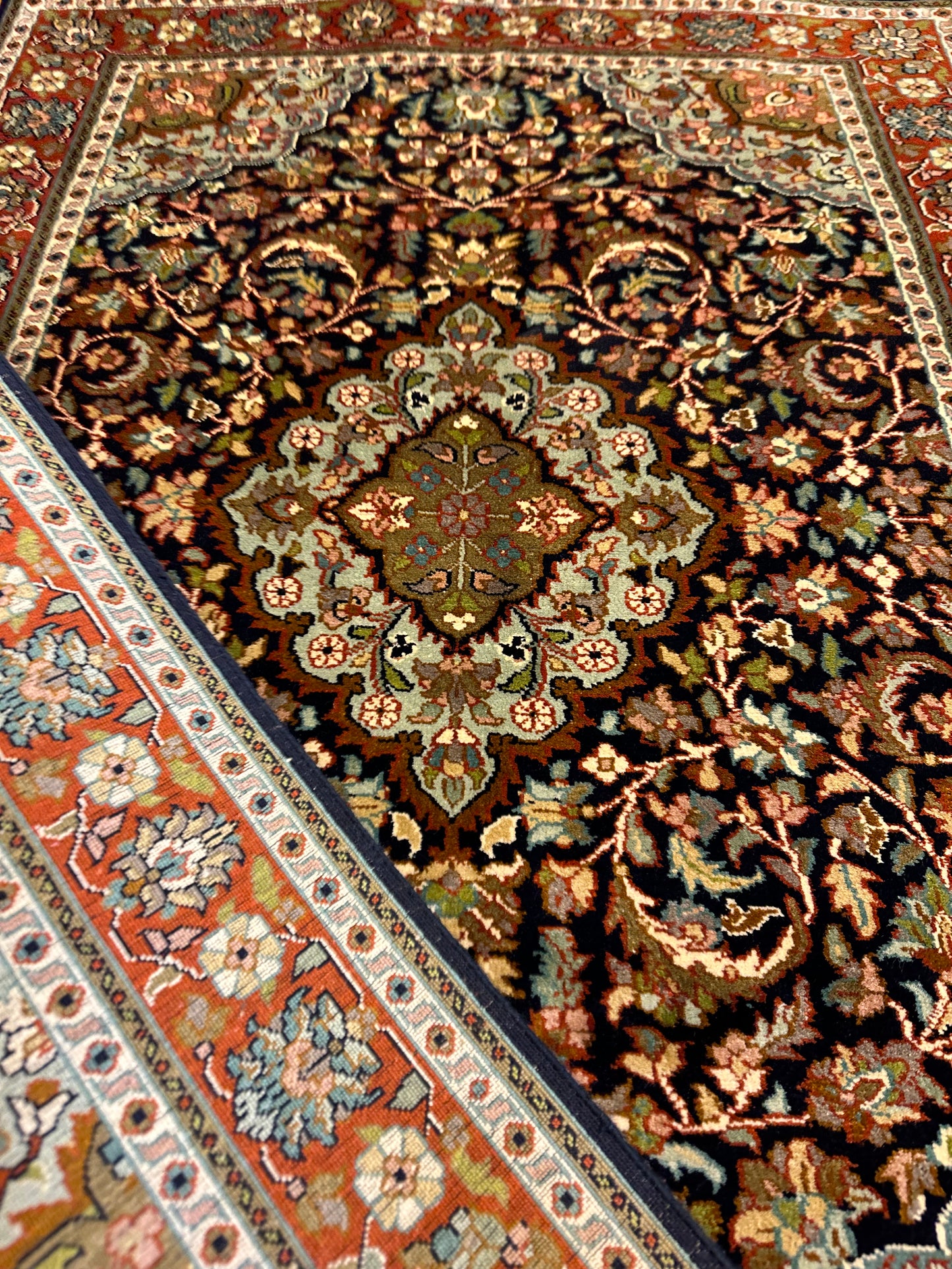 3x2 FT Kashan Silk Carpet ArtAsiaHandicrafts