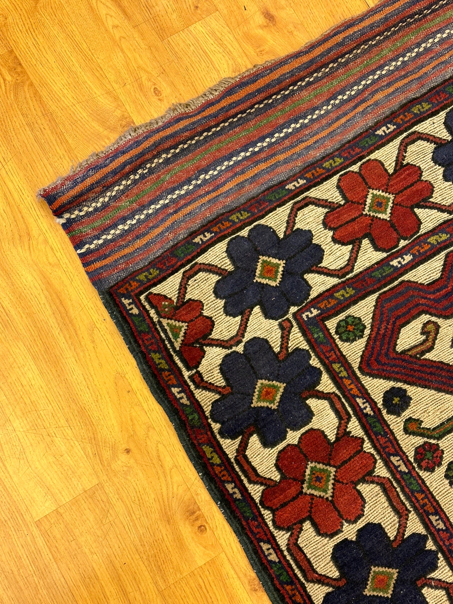 6x4 FT Flowers Of Afghan Wool Rug ArtAsiaHandicrafts