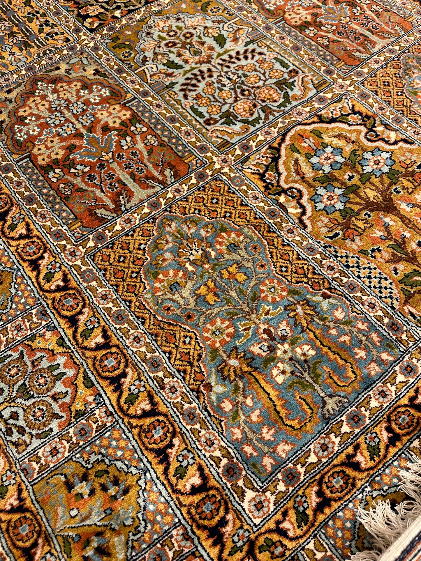 6x4 FT Hamdaan Silk Cotton Carpet ArtAsiaHandicrafts