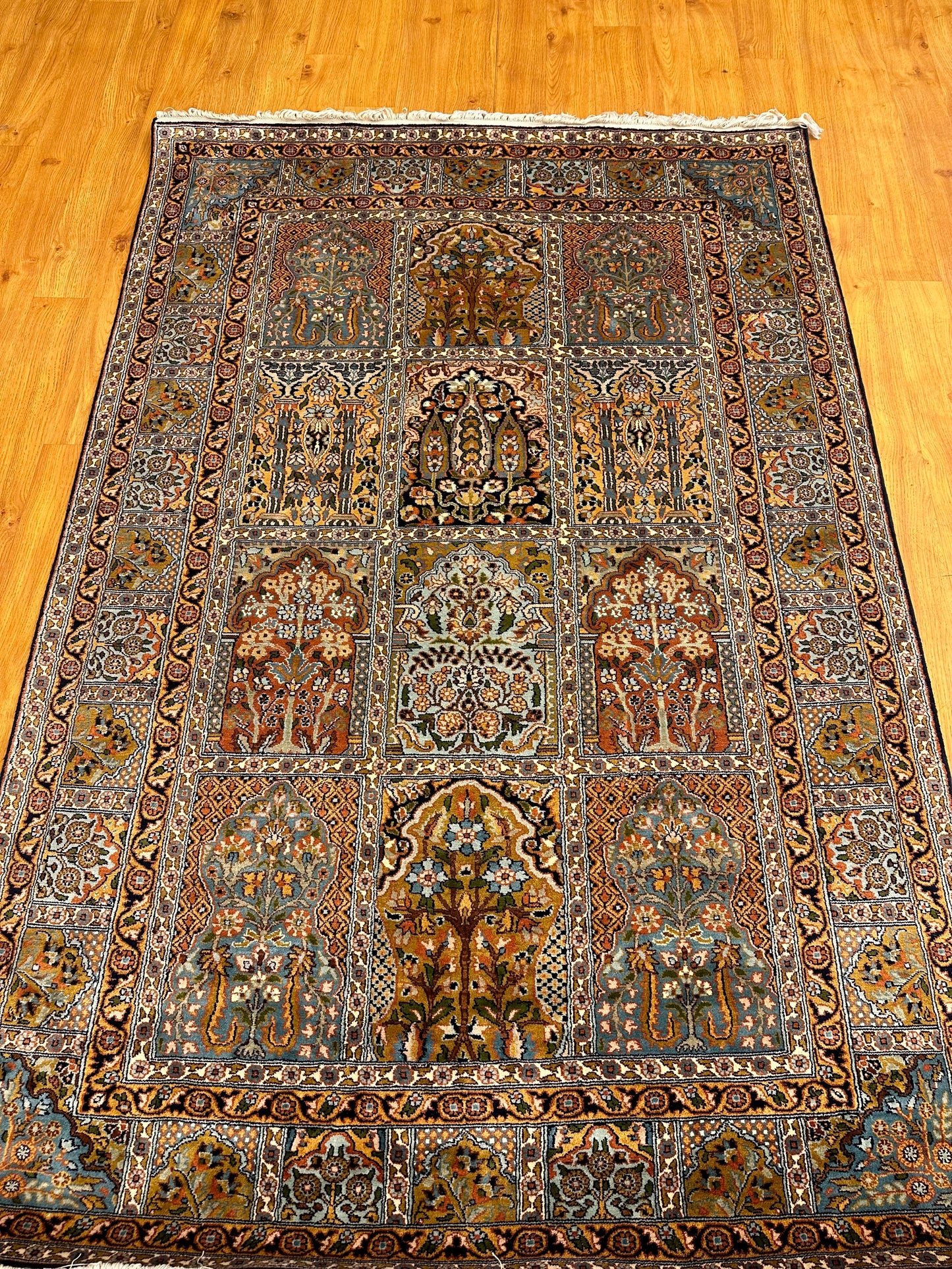 6x4 FT Hamdaan Silk Cotton Carpet ArtAsiaHandicrafts