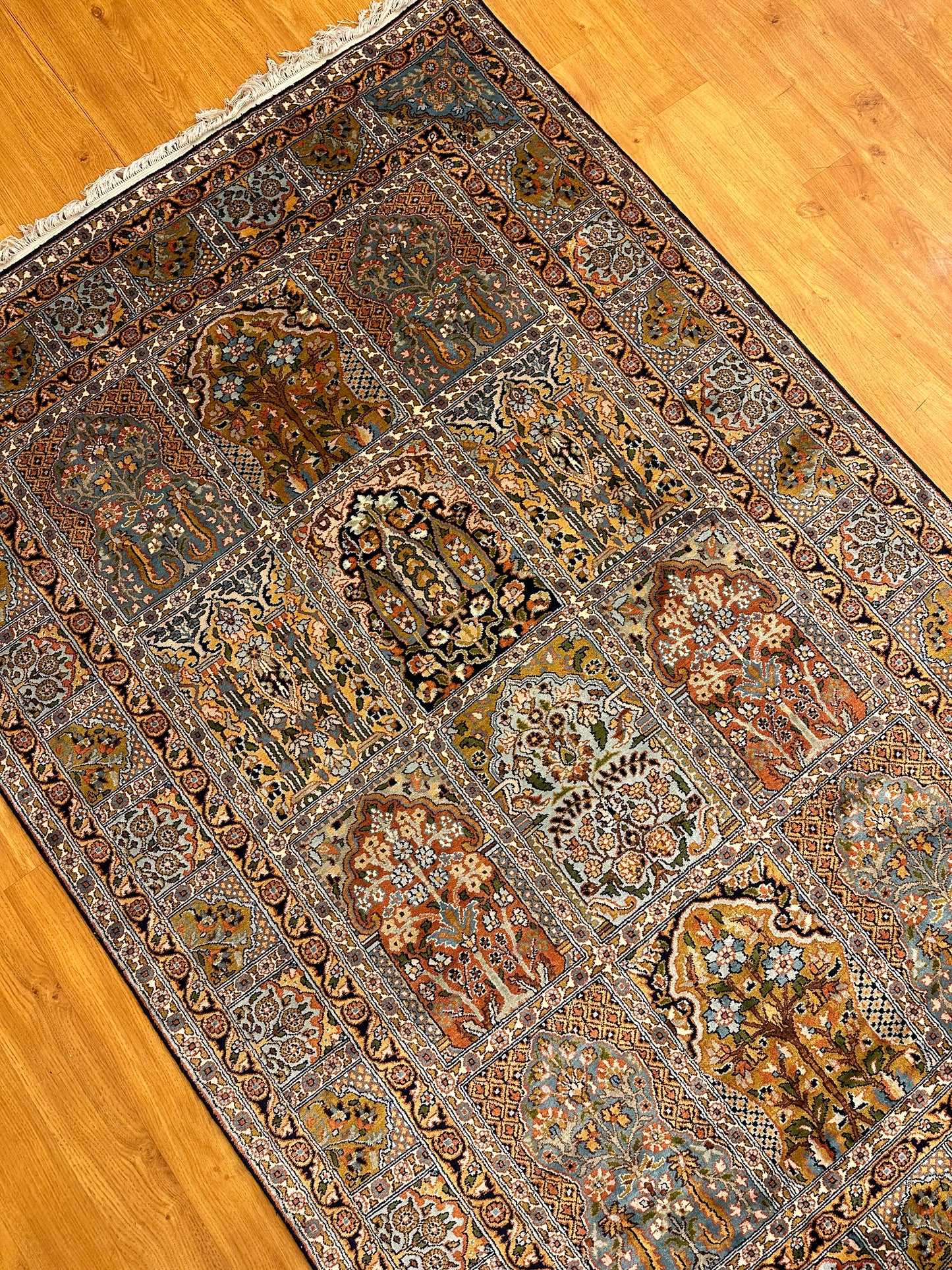 6x4 FT Hamdaan Silk Cotton Carpet ArtAsiaHandicrafts