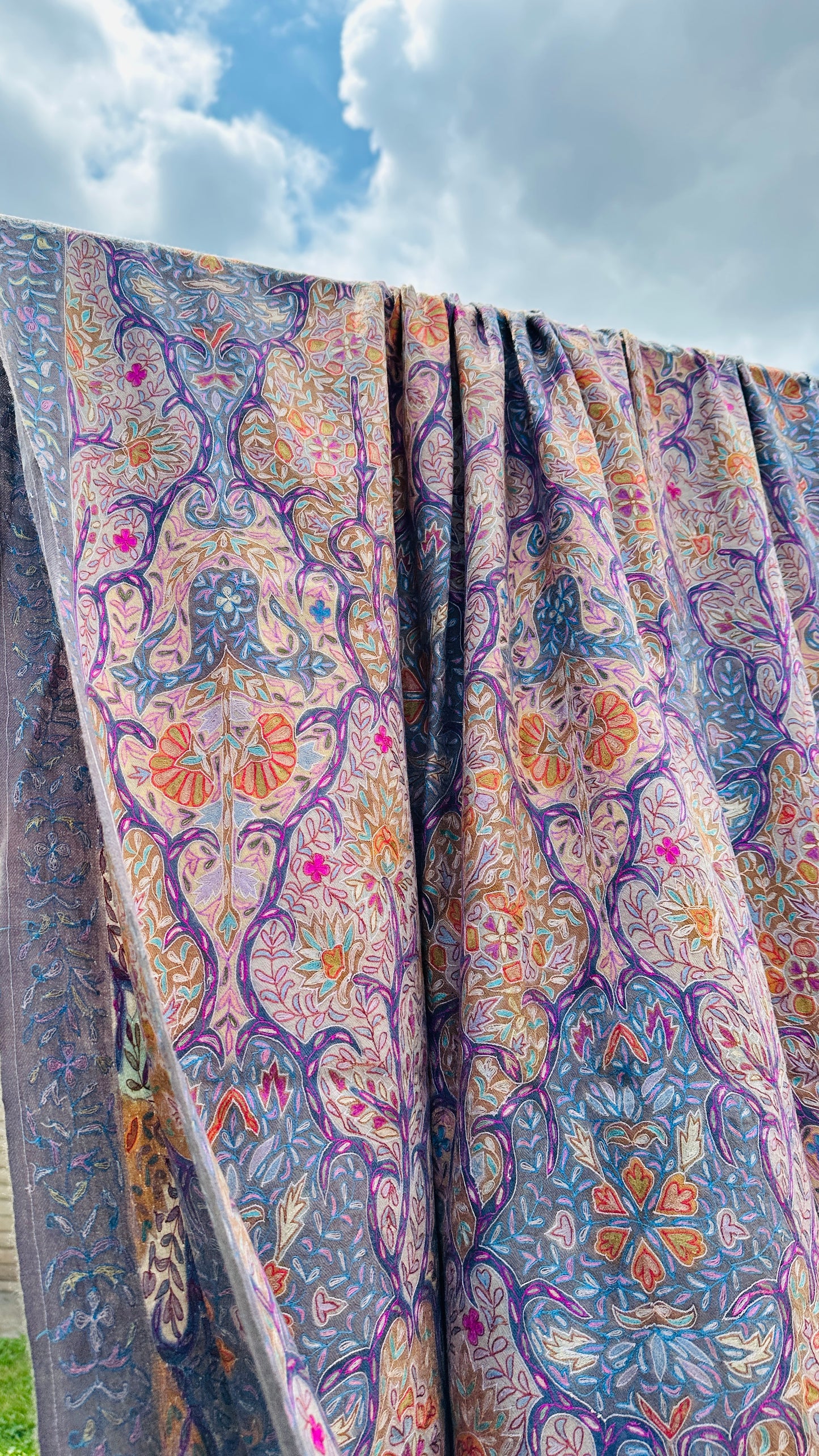 Colourful Kalamkari Pashmina Shawl ArtAsiaHandicrafts