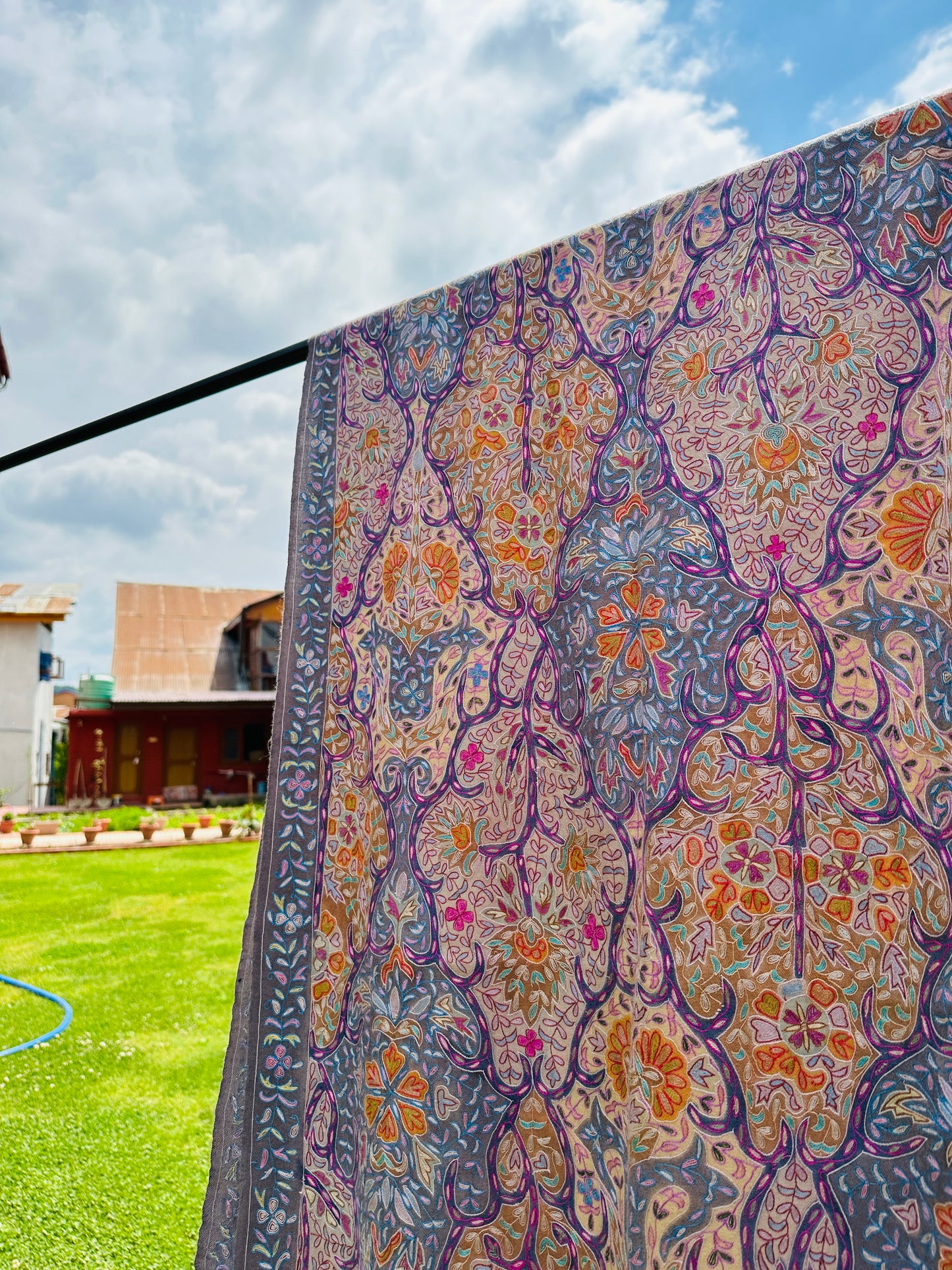 Colourful Kalamkari Pashmina Shawl ArtAsiaHandicrafts