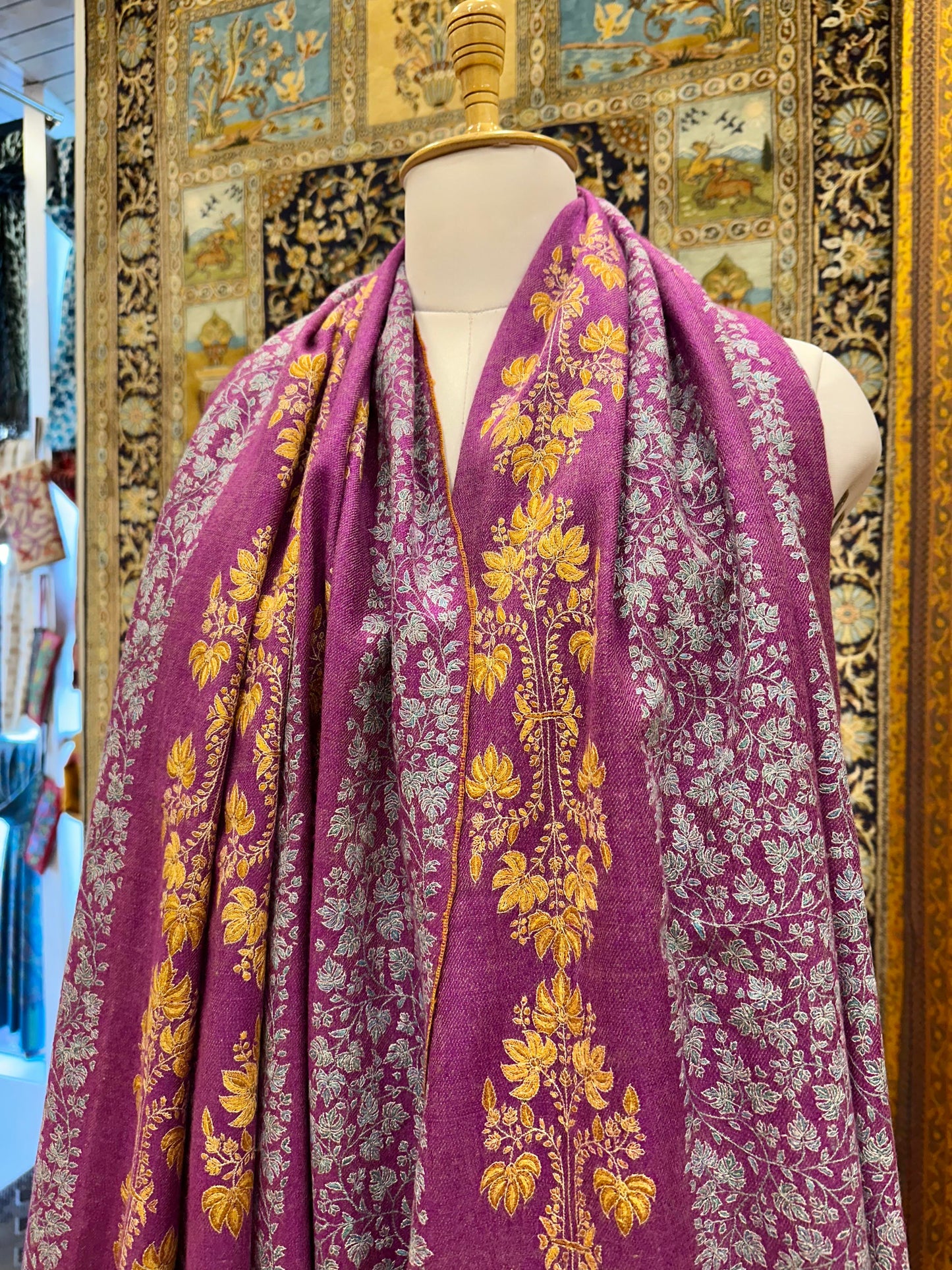 Purple Khatras Pashmina Shawl