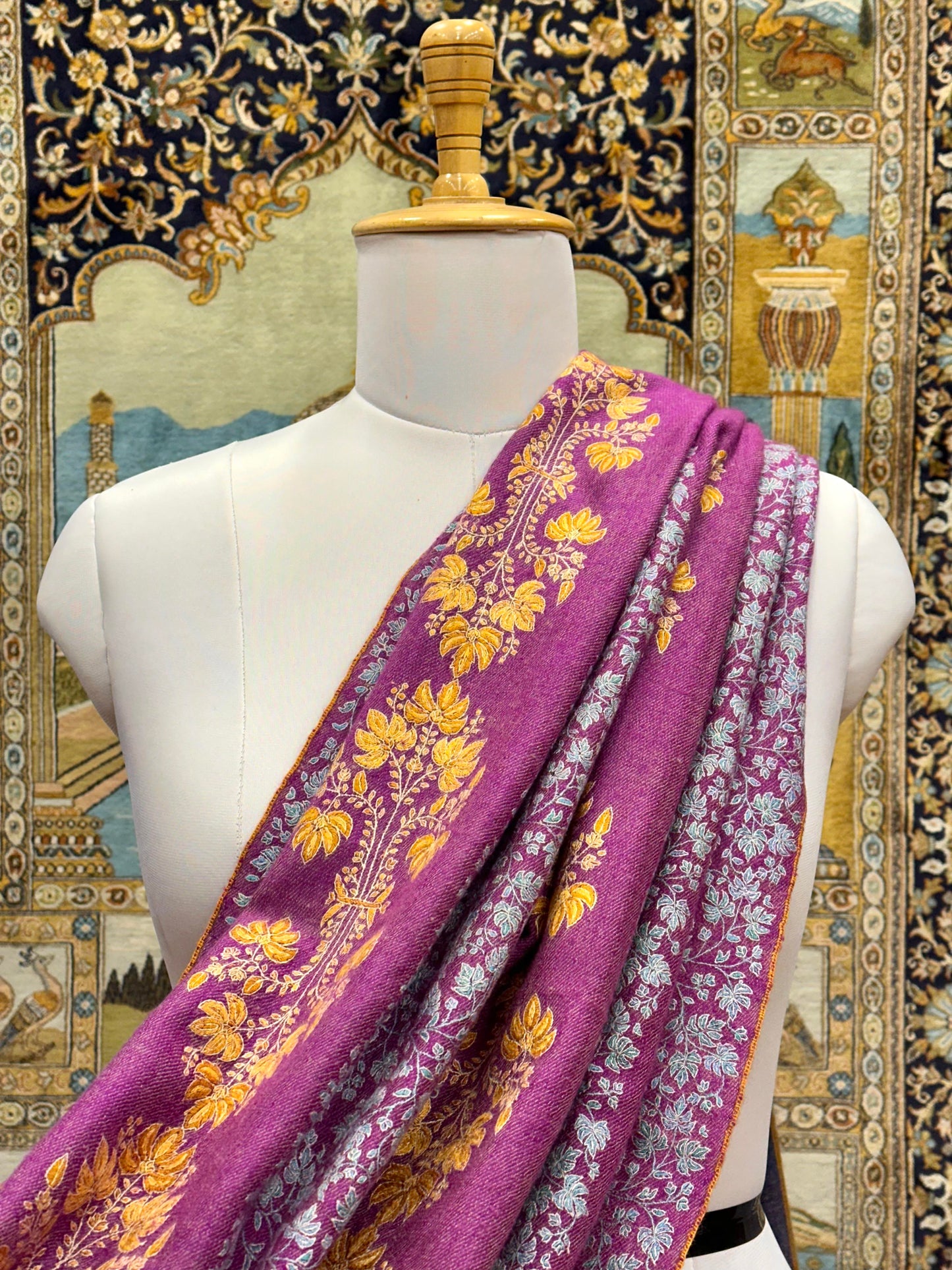 Purple Khatras Pashmina Shawl