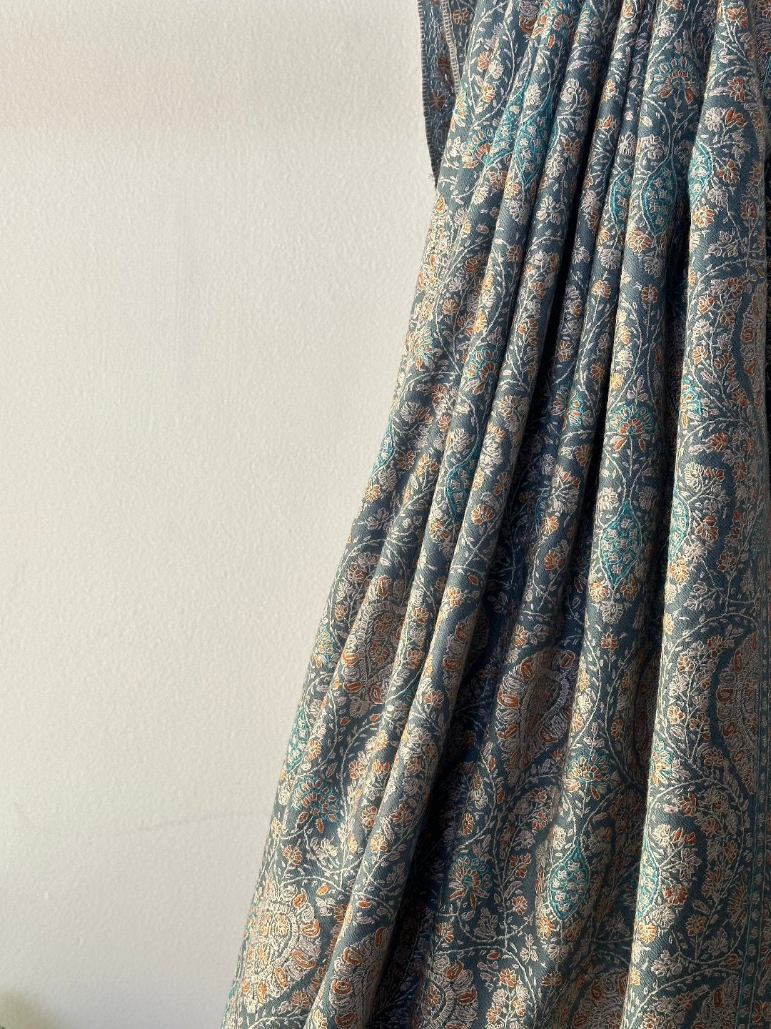 Pastel Blue Sozni Pashmina Shawl