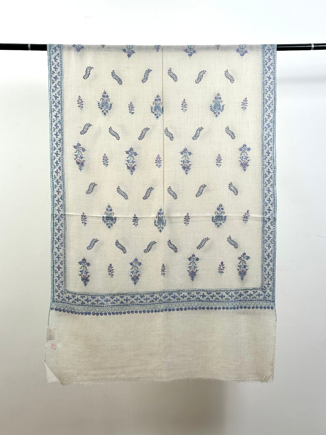White Butah Pashmina Scarf