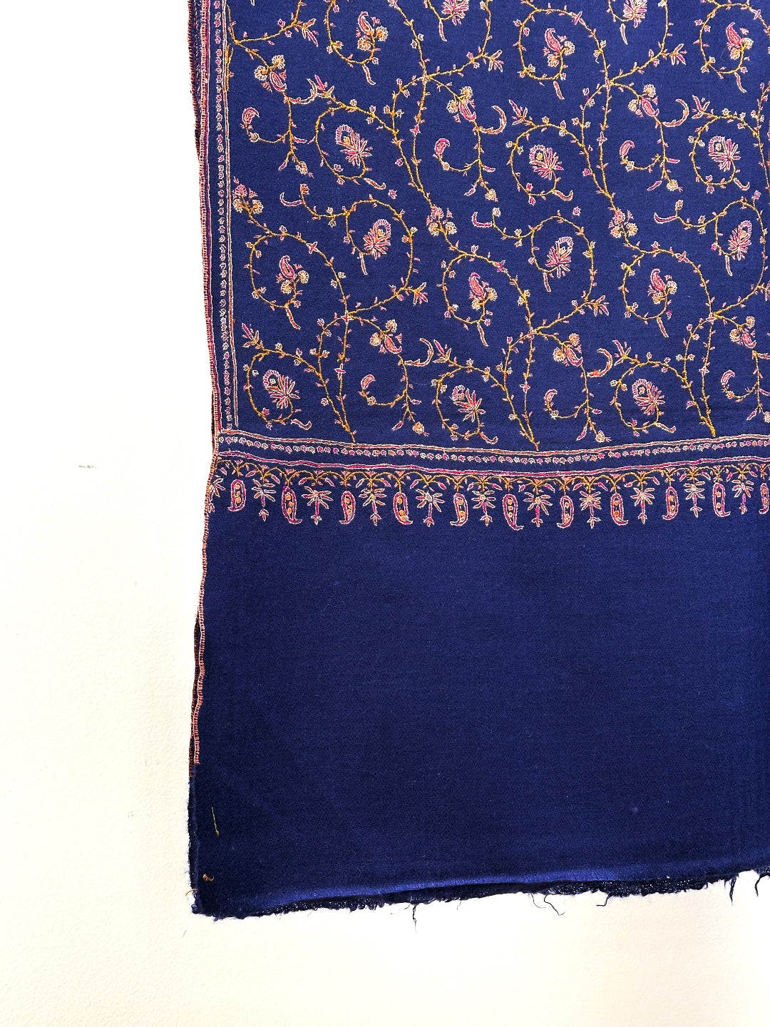 Irani Blue Sozni Pashmina Scarf