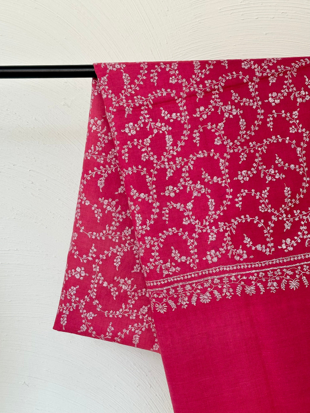 ROSE RED OMBRE DYE HANDMADE PASHMINA SHAWL