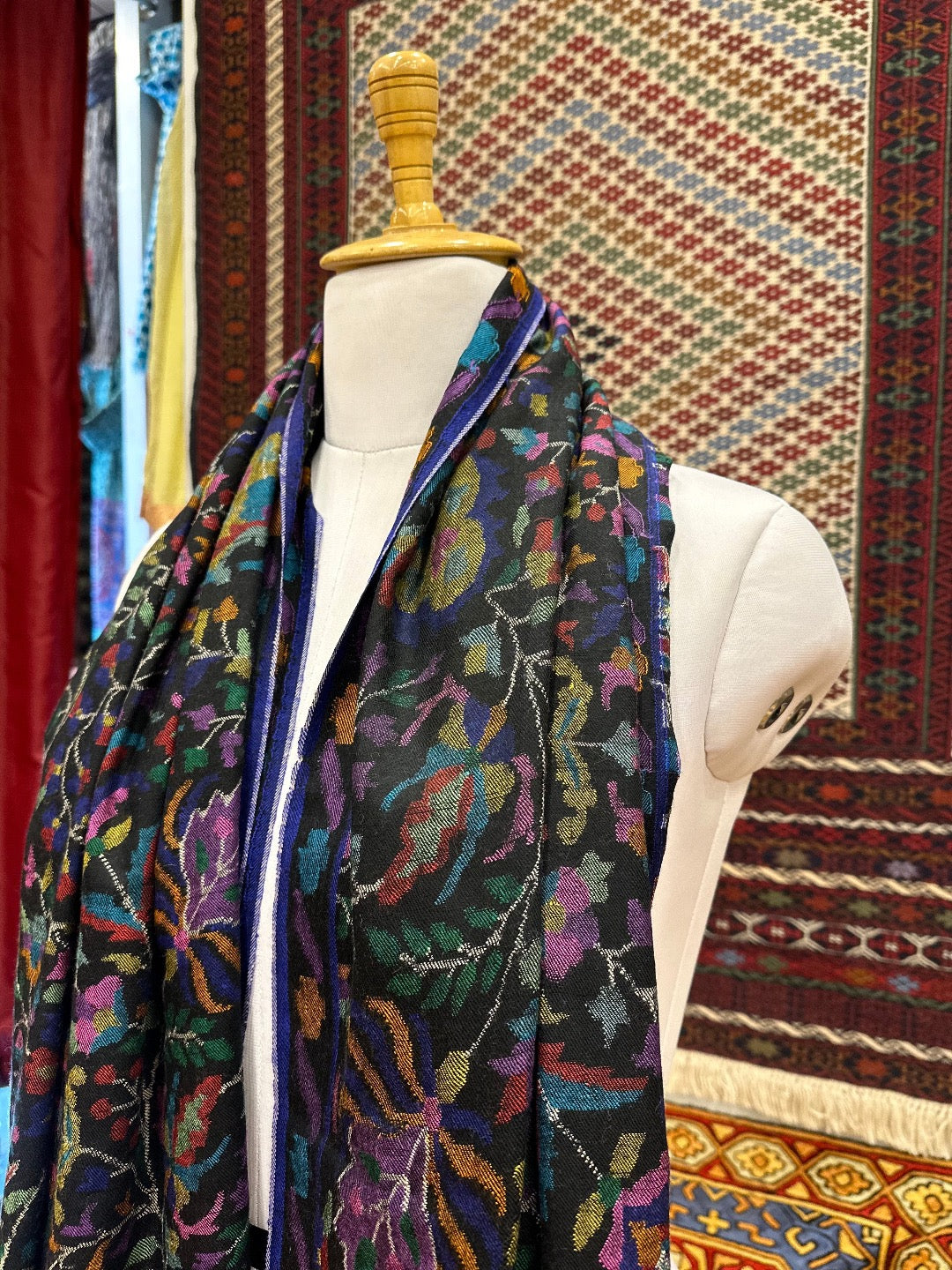 Black Kashmiri Shawl