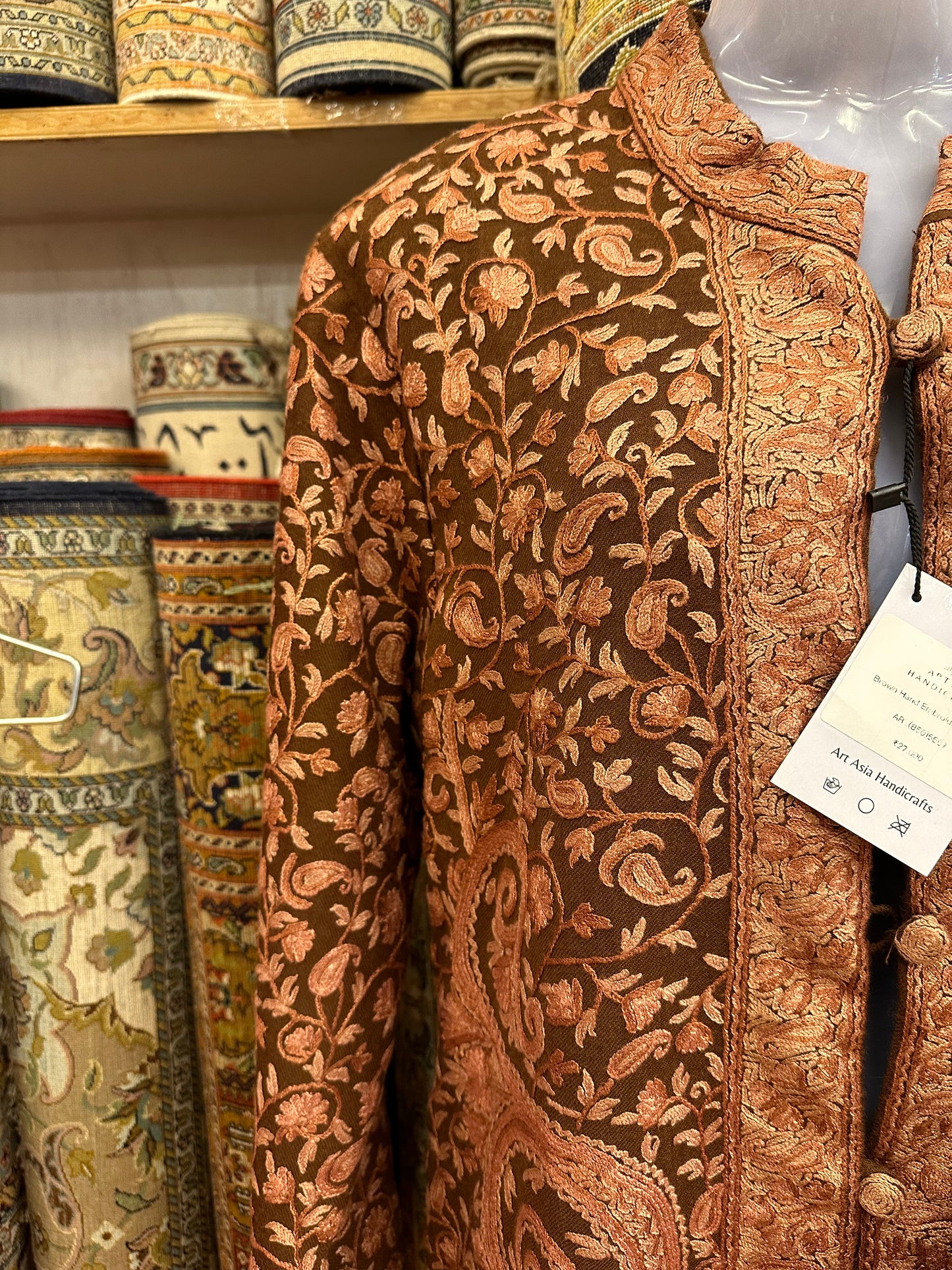 Long Brown Jacket ArtAsiaHandicrafts