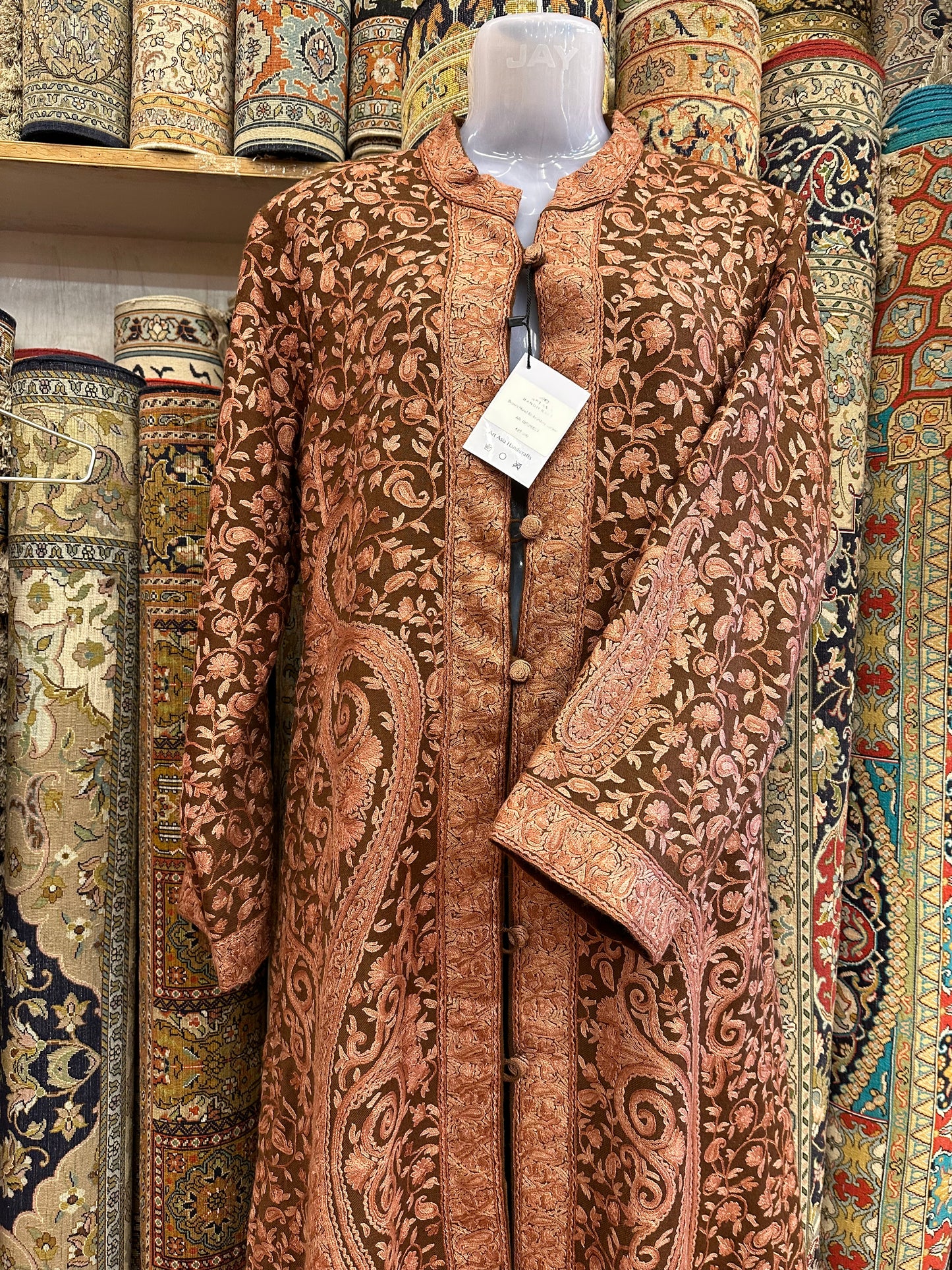 Long Brown Jacket ArtAsiaHandicrafts