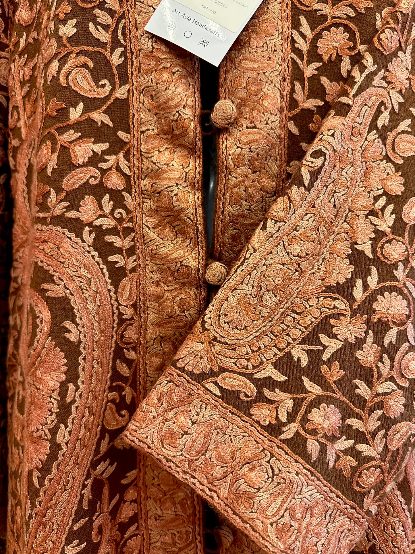 Long Brown Jacket ArtAsiaHandicrafts