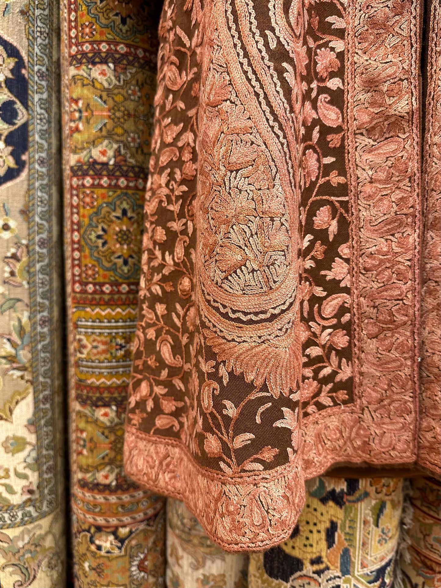 Long Brown Jacket ArtAsiaHandicrafts