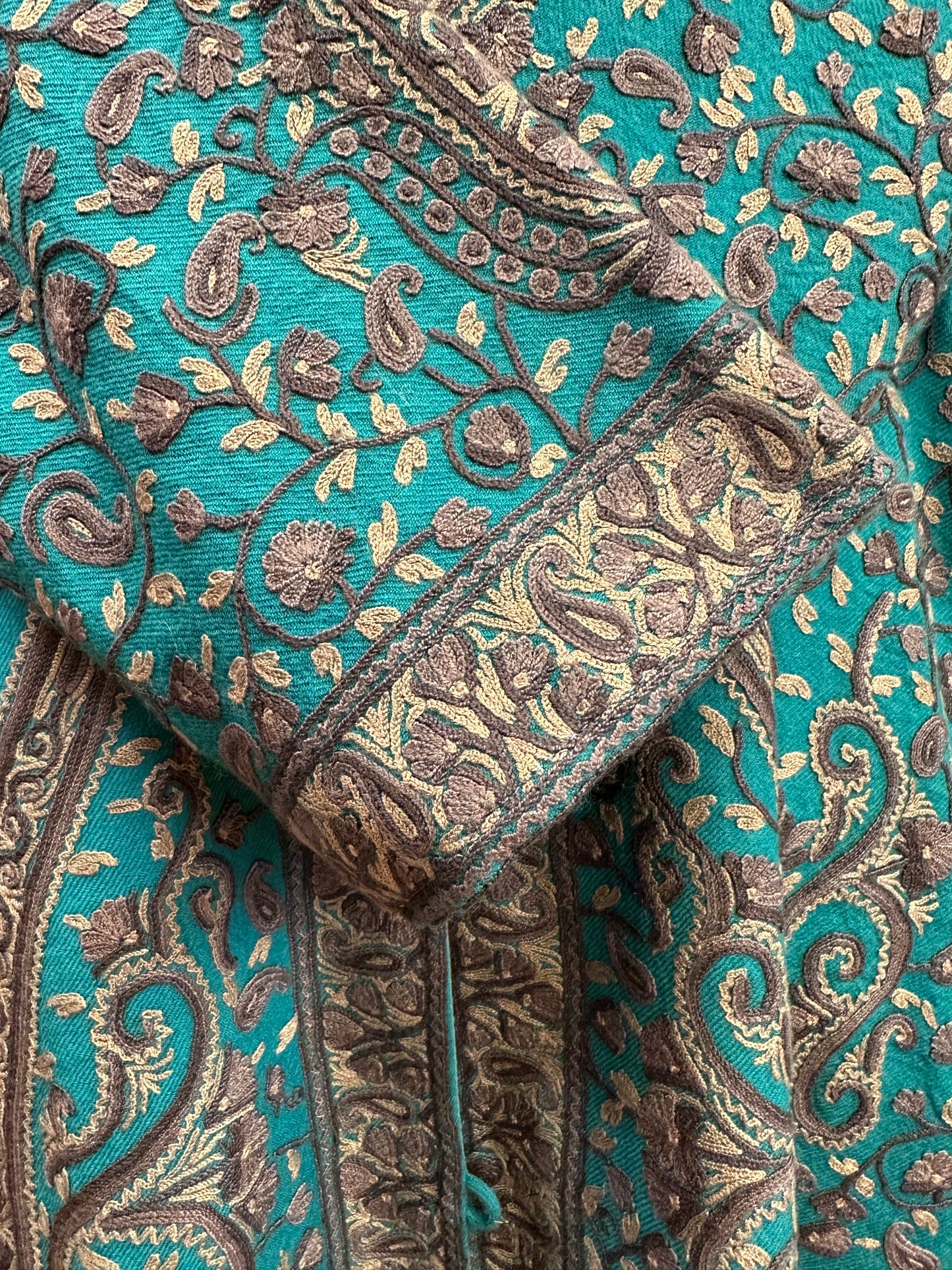 Long Turquoise Jacket ArtAsiaHandicrafts