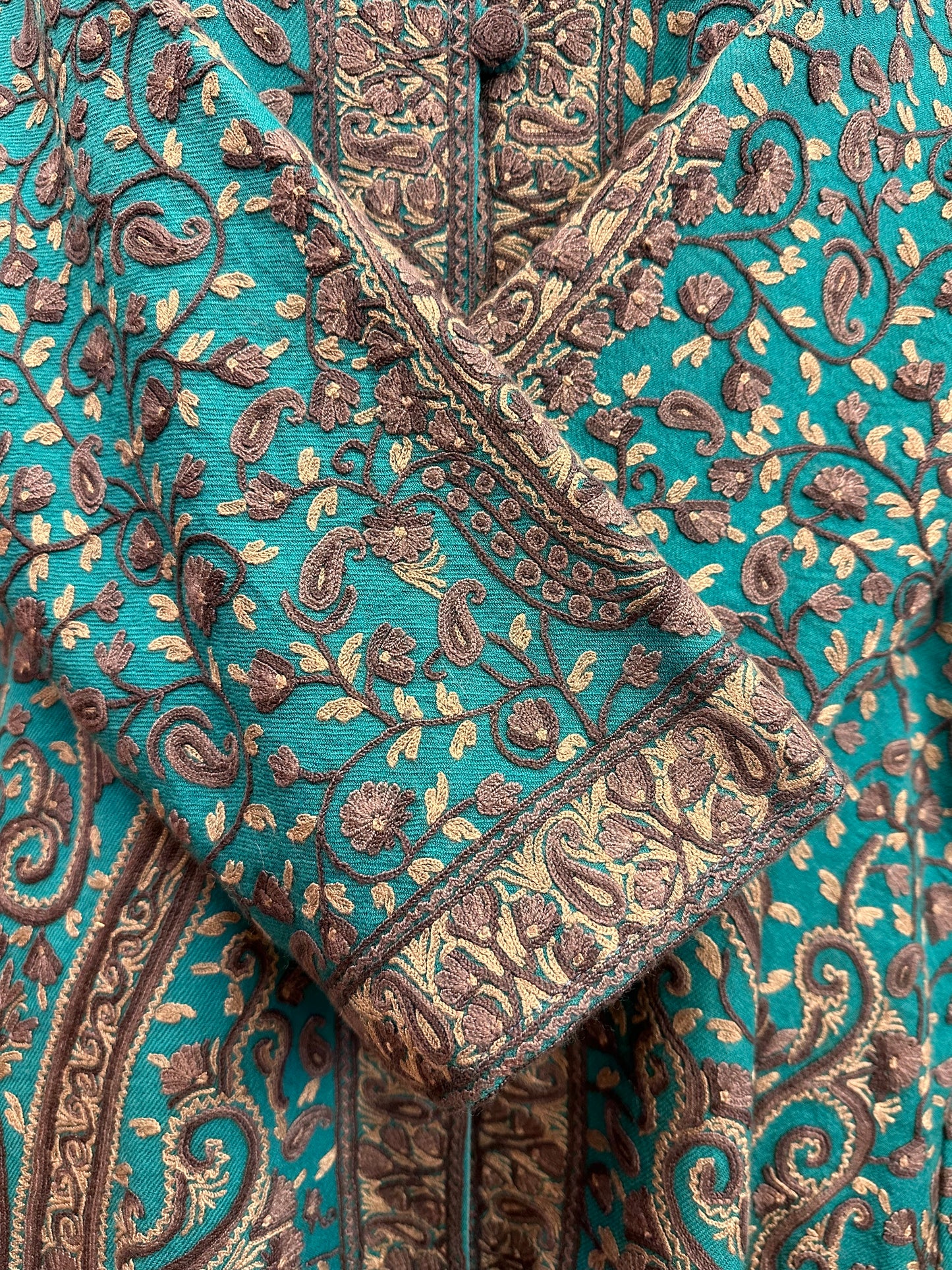 Long Turquoise Jacket ArtAsiaHandicrafts