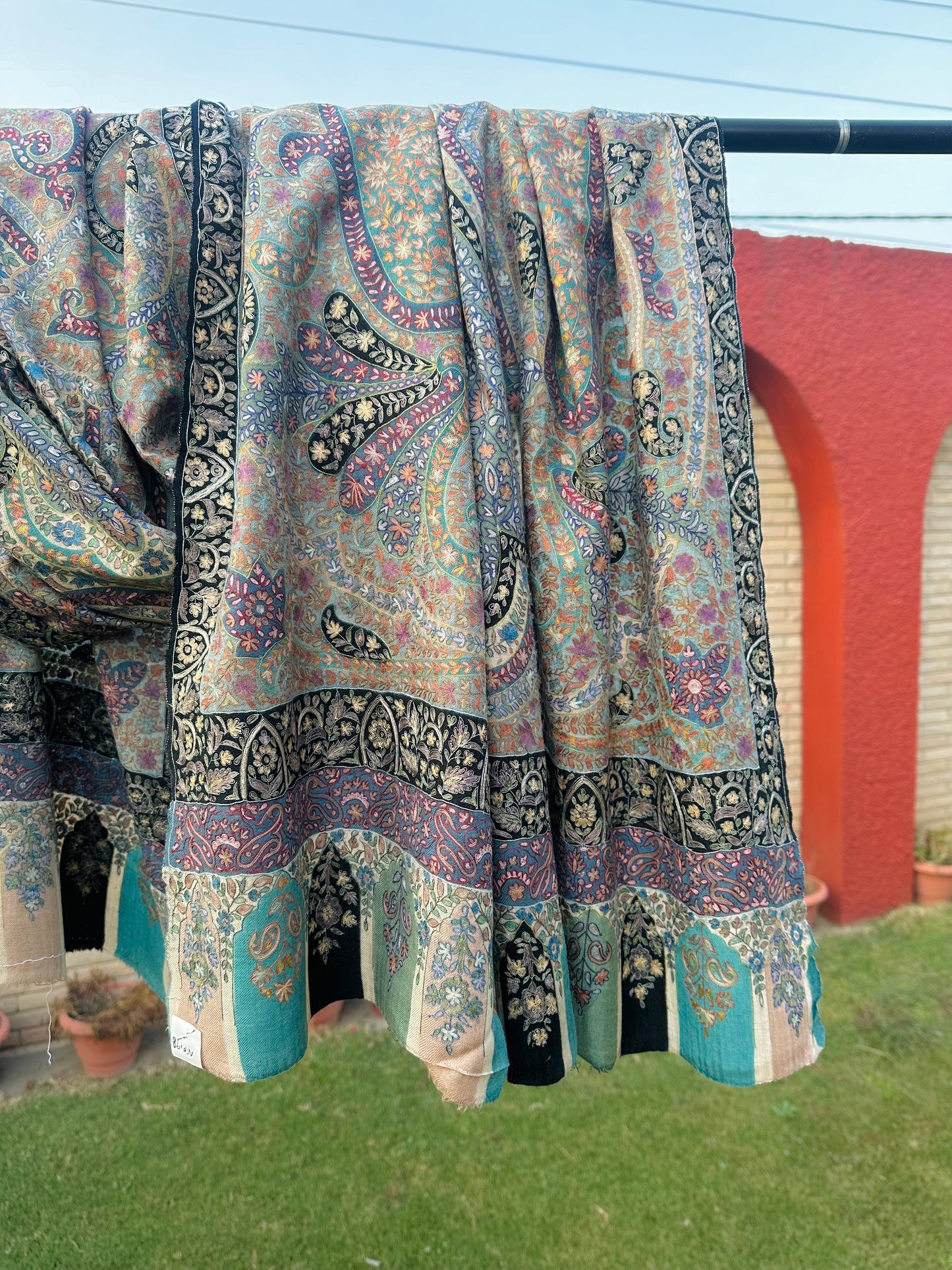 Multicolour Kalamkari Pashmina Shawl ArtAsiaHandicrafts