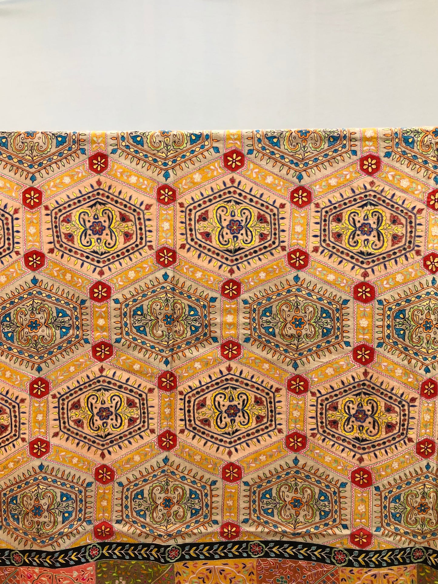 Multicolour Kalamkari Pashmina Shawl ArtAsiaHandicrafts