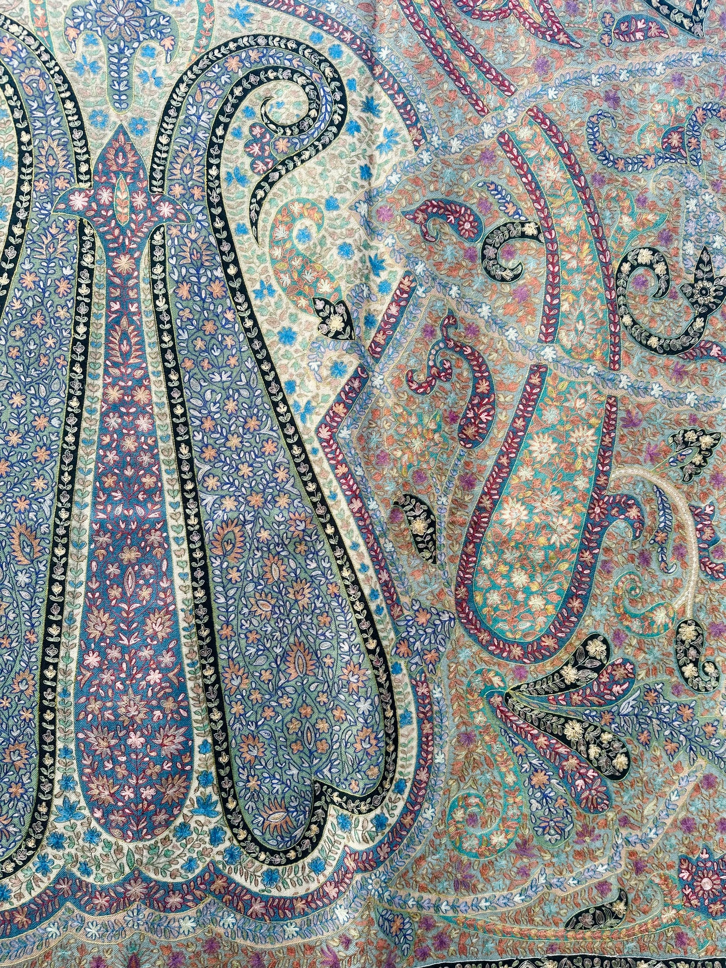 Multicolour Kalamkari Pashmina Shawl ArtAsiaHandicrafts