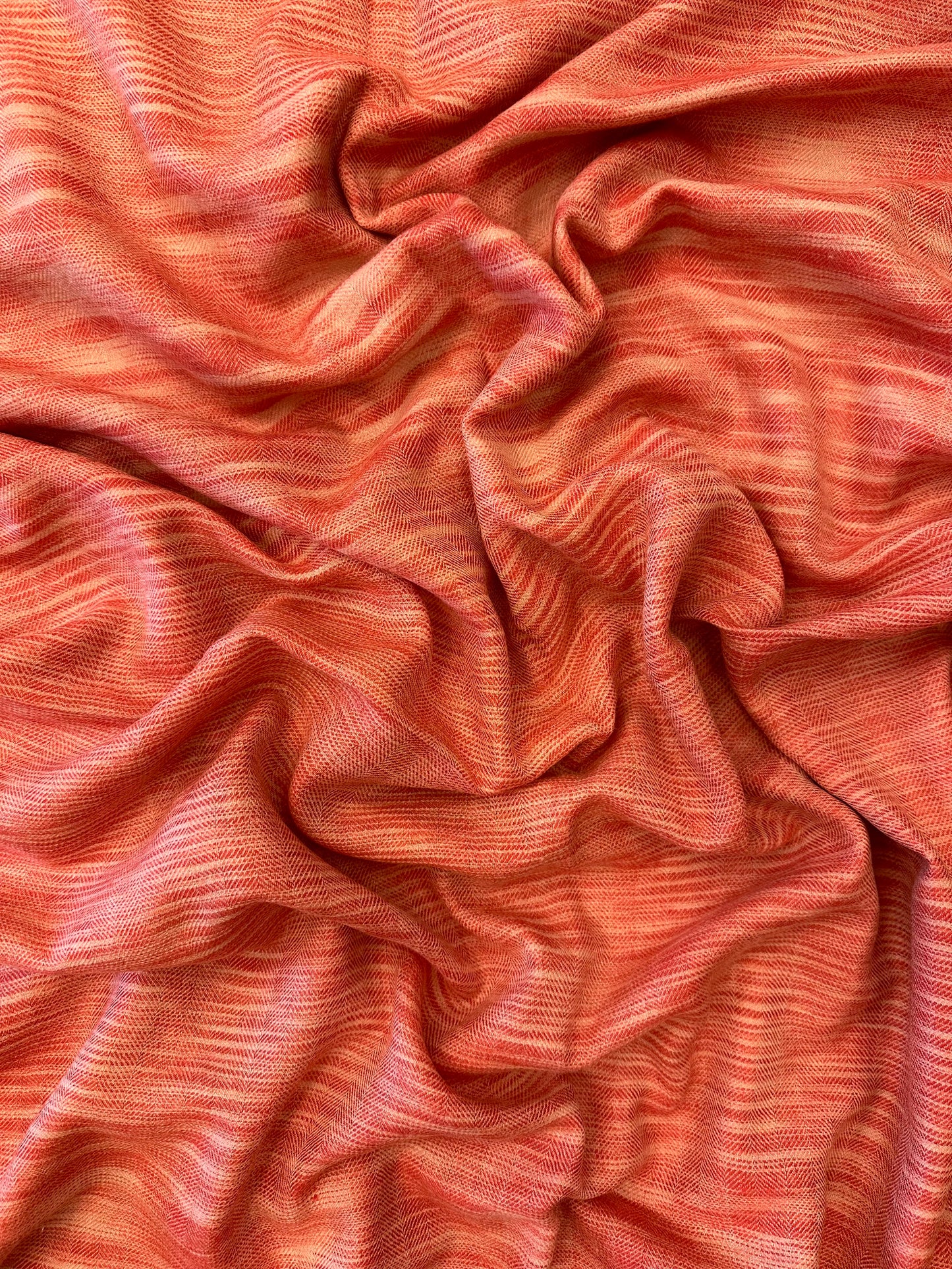 Orange Ikat Pashmina Shawl ArtAsiaHandicrafts
