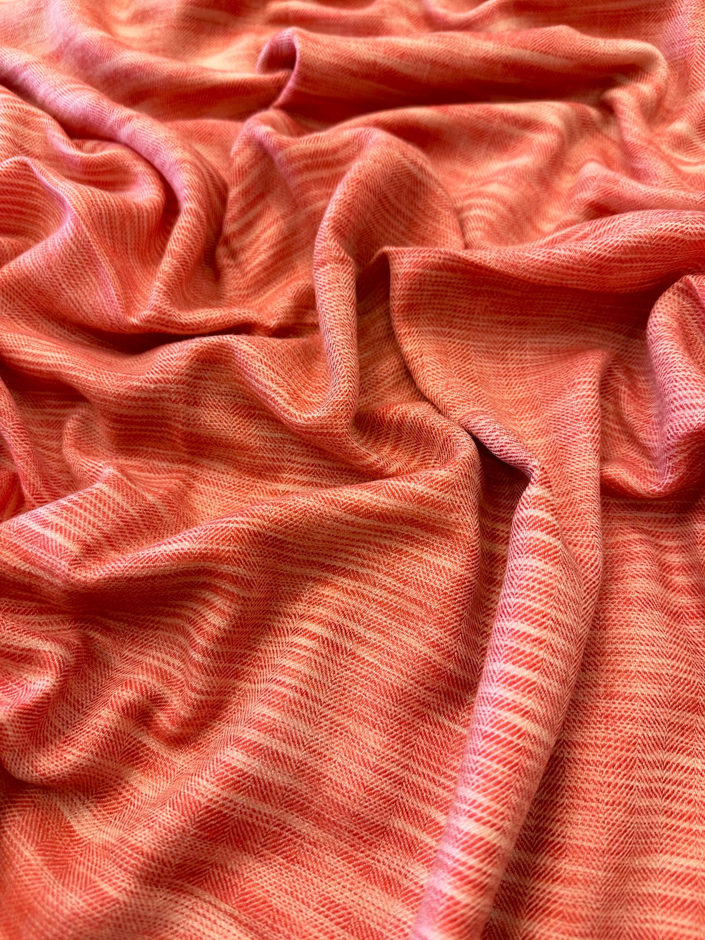 Orange Ikat Pashmina Shawl ArtAsiaHandicrafts