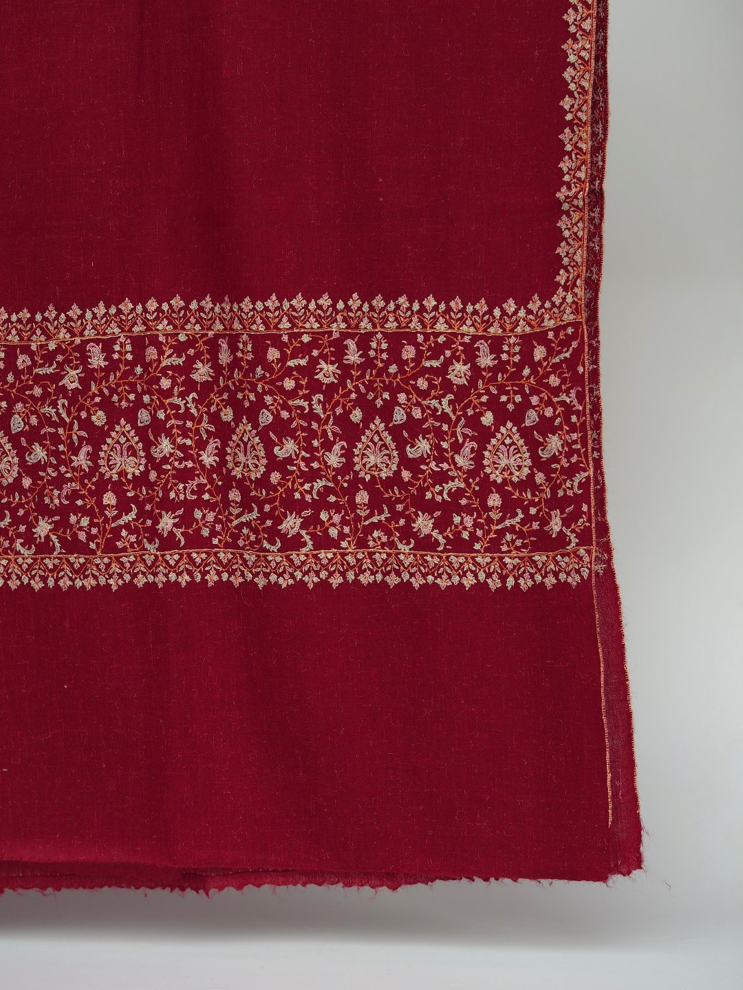 Red Sozni Palla Shawl