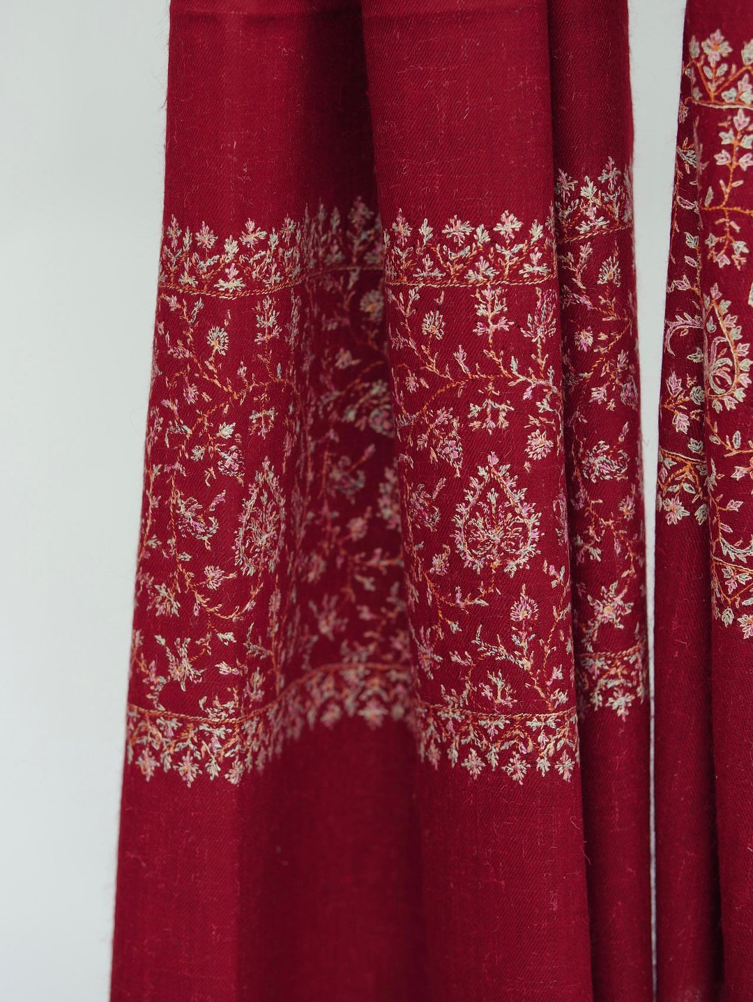 Red Sozni Palla Shawl