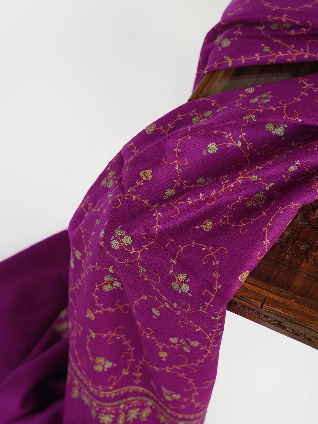 Purple Jaal Pashmina Scarf