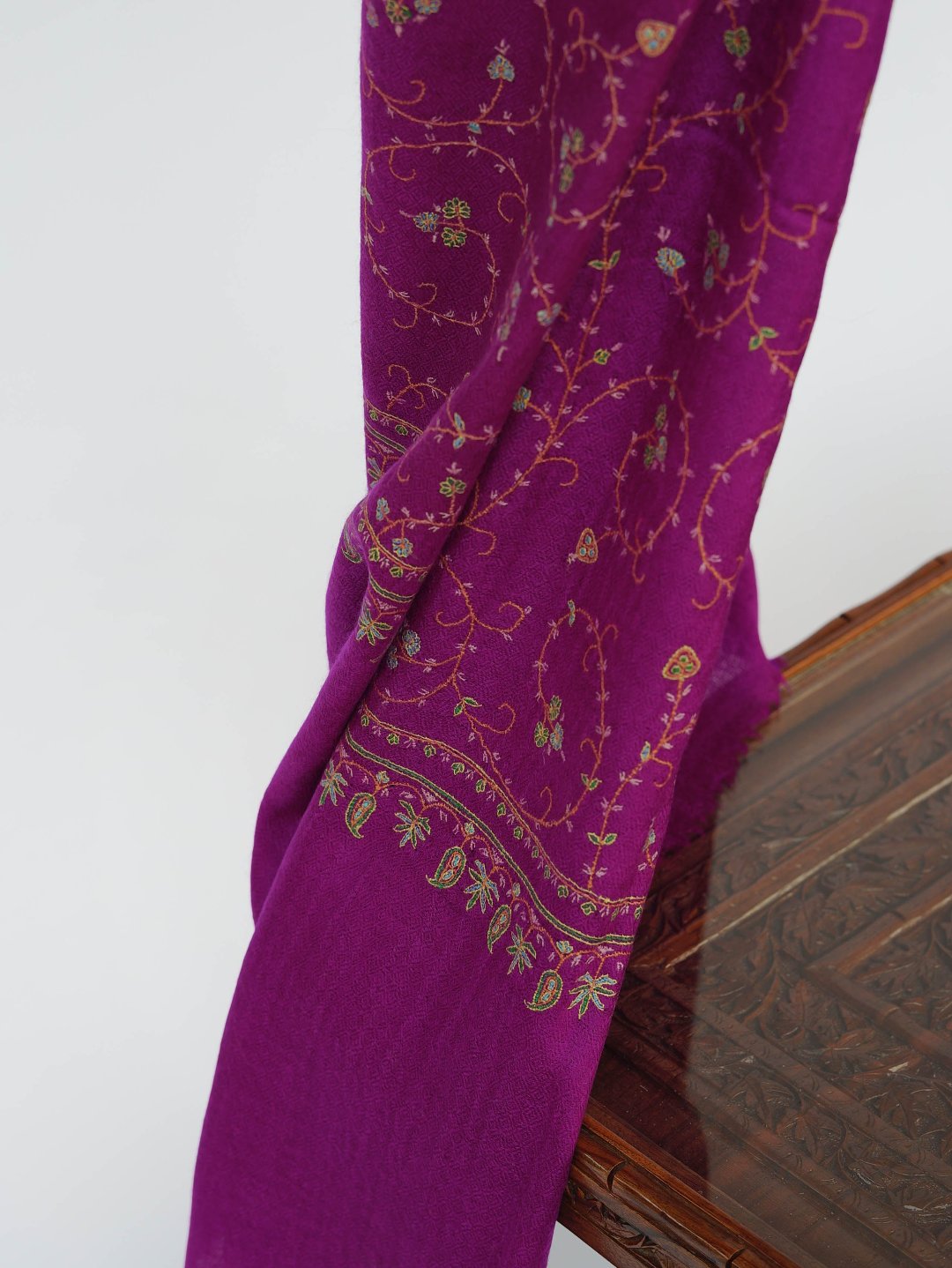 Purple Jaal Pashmina Scarf