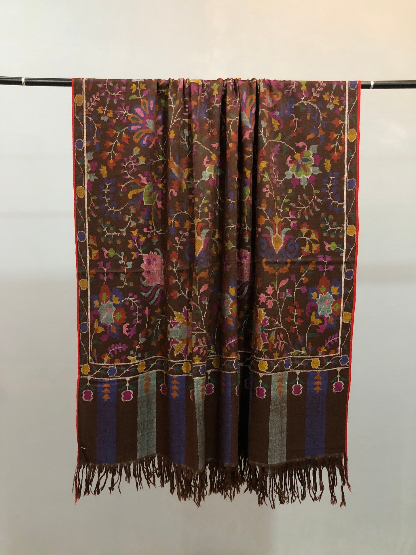 Brown Kani Pashmina Shawl ArtAsiaHandicrafts