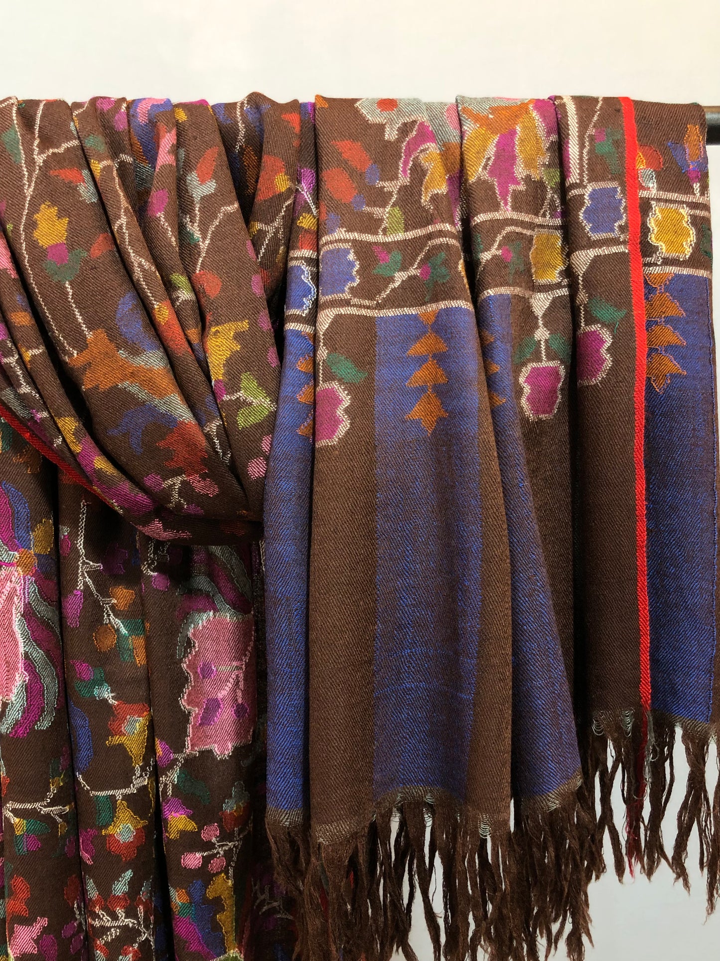 Brown Kani Pashmina Shawl ArtAsiaHandicrafts