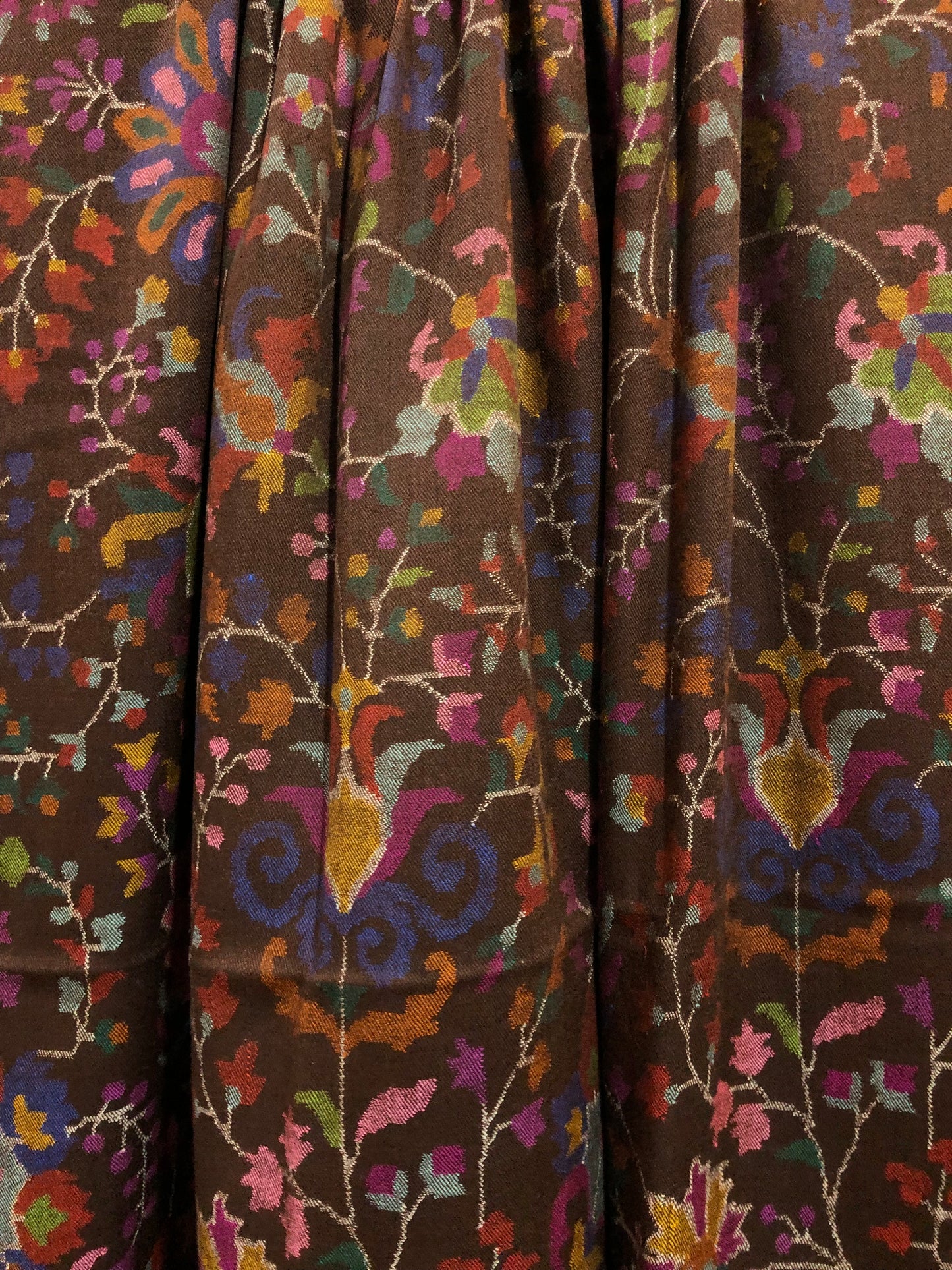 Brown Kani Pashmina Shawl ArtAsiaHandicrafts