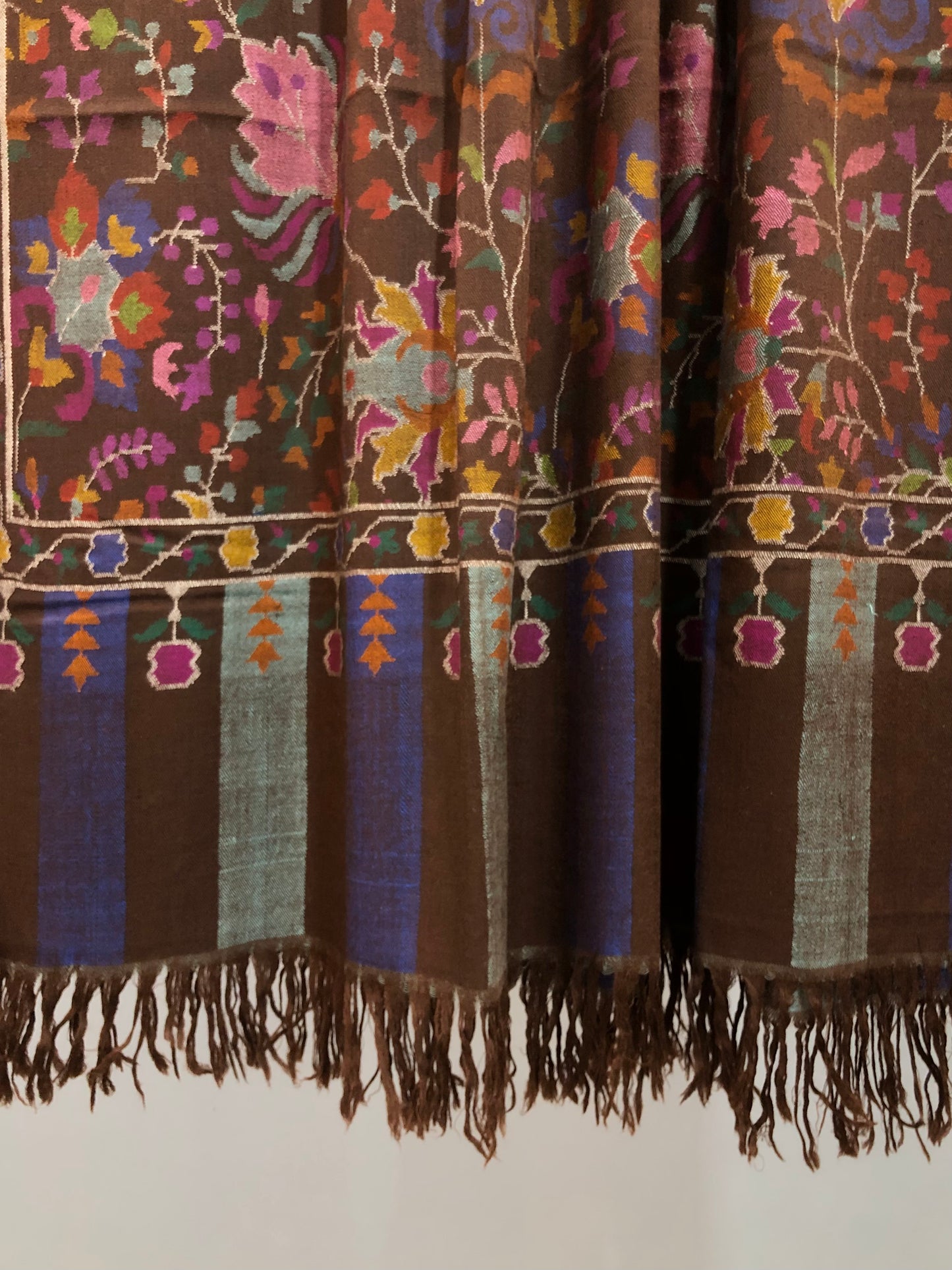 Brown Kani Pashmina Shawl ArtAsiaHandicrafts