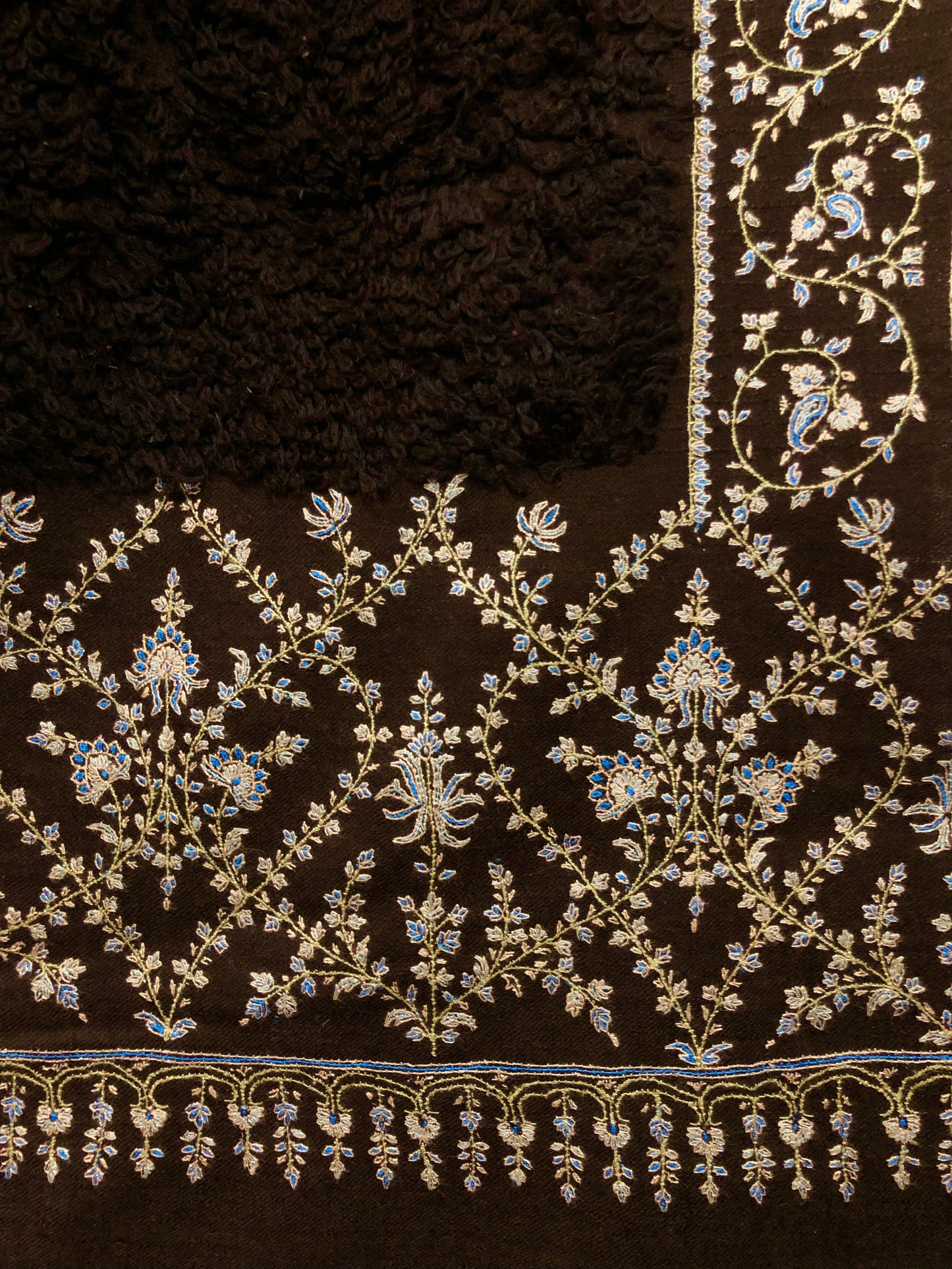 Brown Sozni Pashmina Towel ArtAsiaHandicrafts