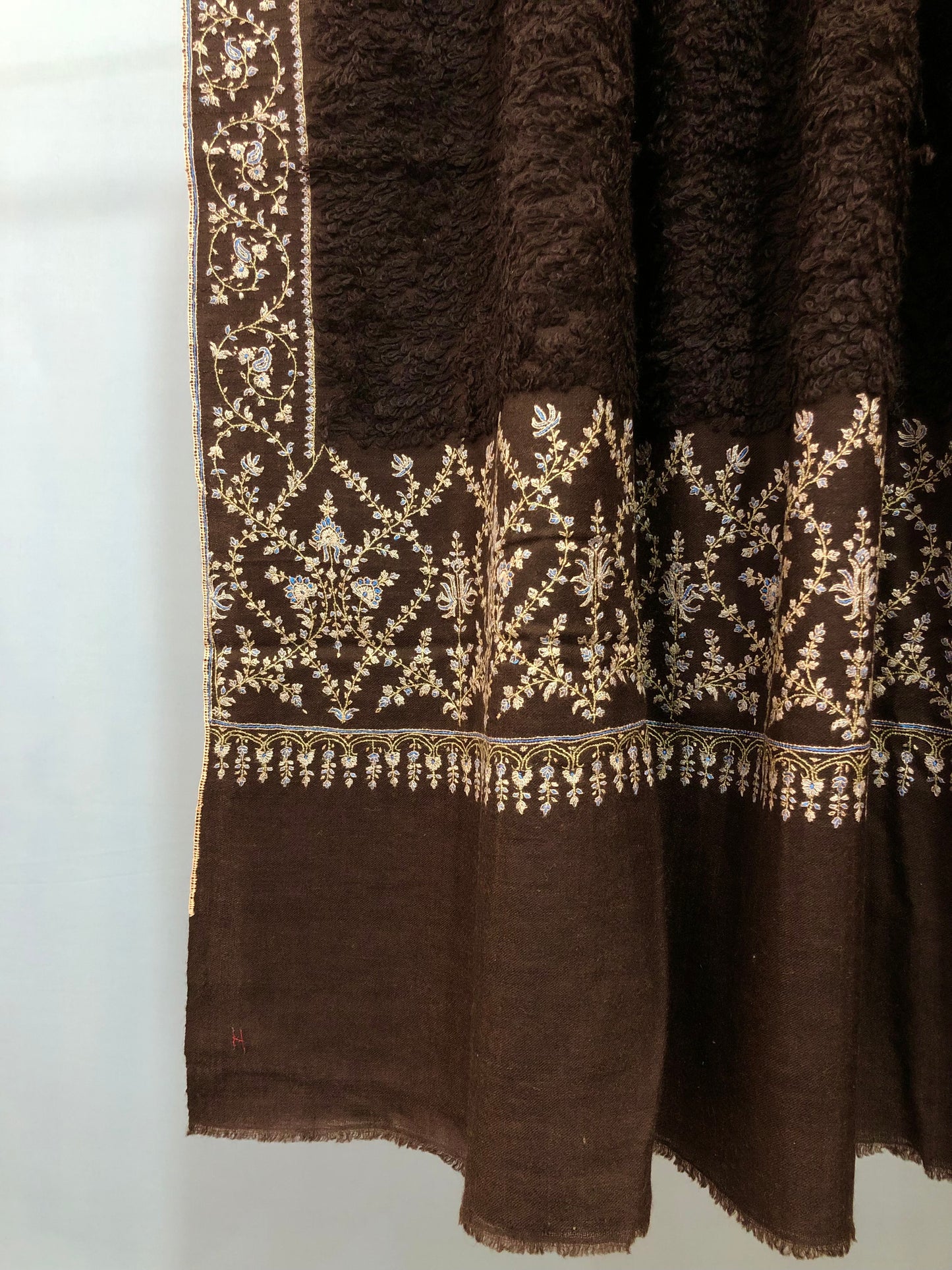 Brown Sozni Pashmina Towel ArtAsiaHandicrafts