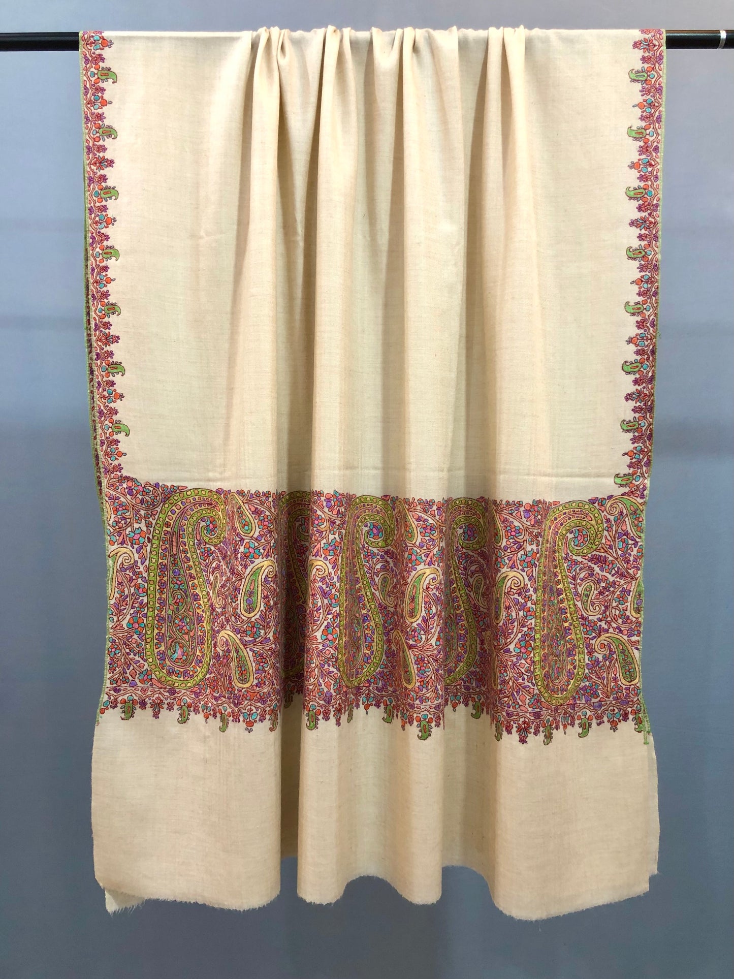Ivory Palla Paper Mache Shawl ArtAsiaHandicrafts