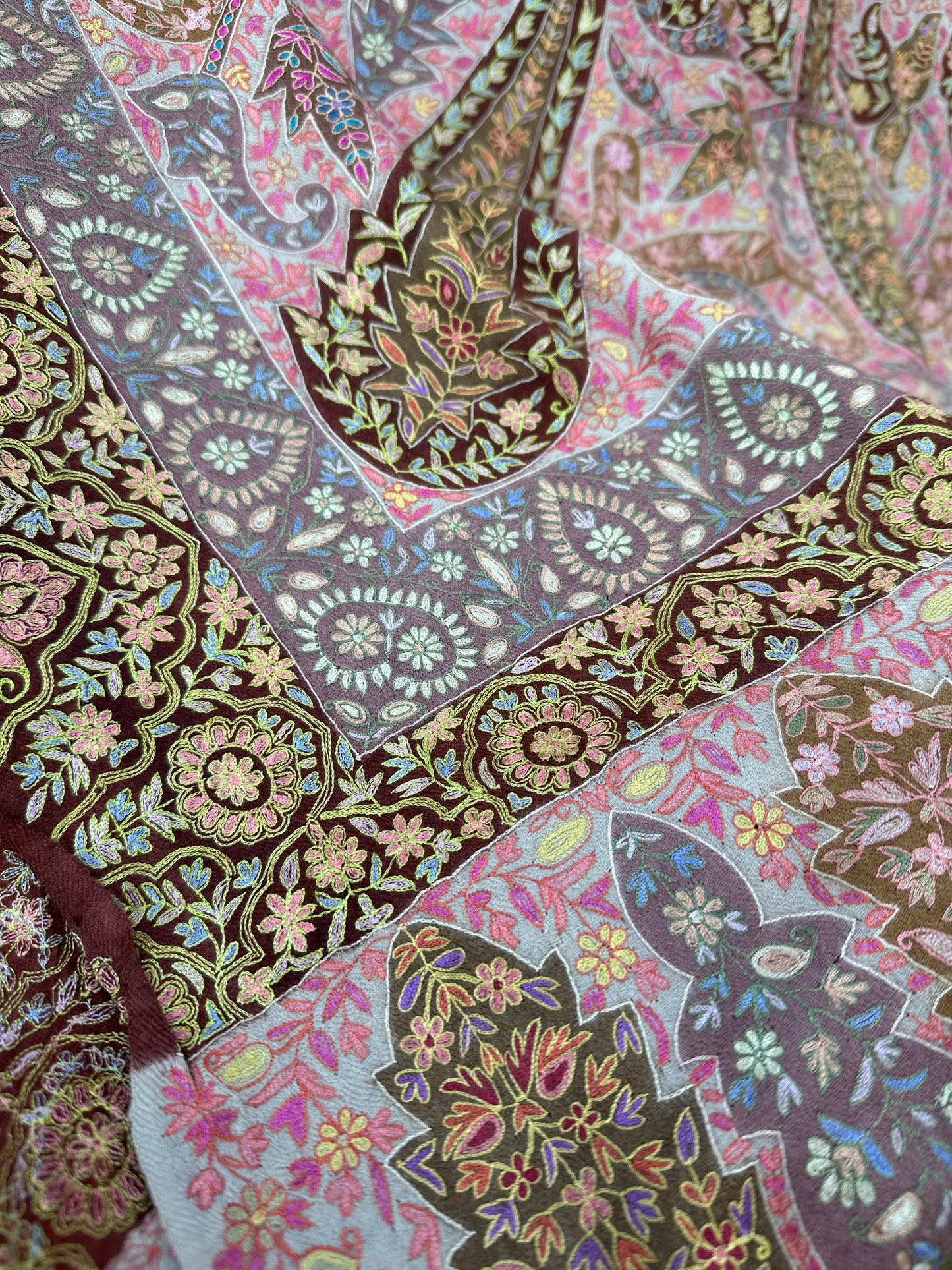 Multicolour Kalamkari Pashmina Shawl ArtAsiaHandicrafts