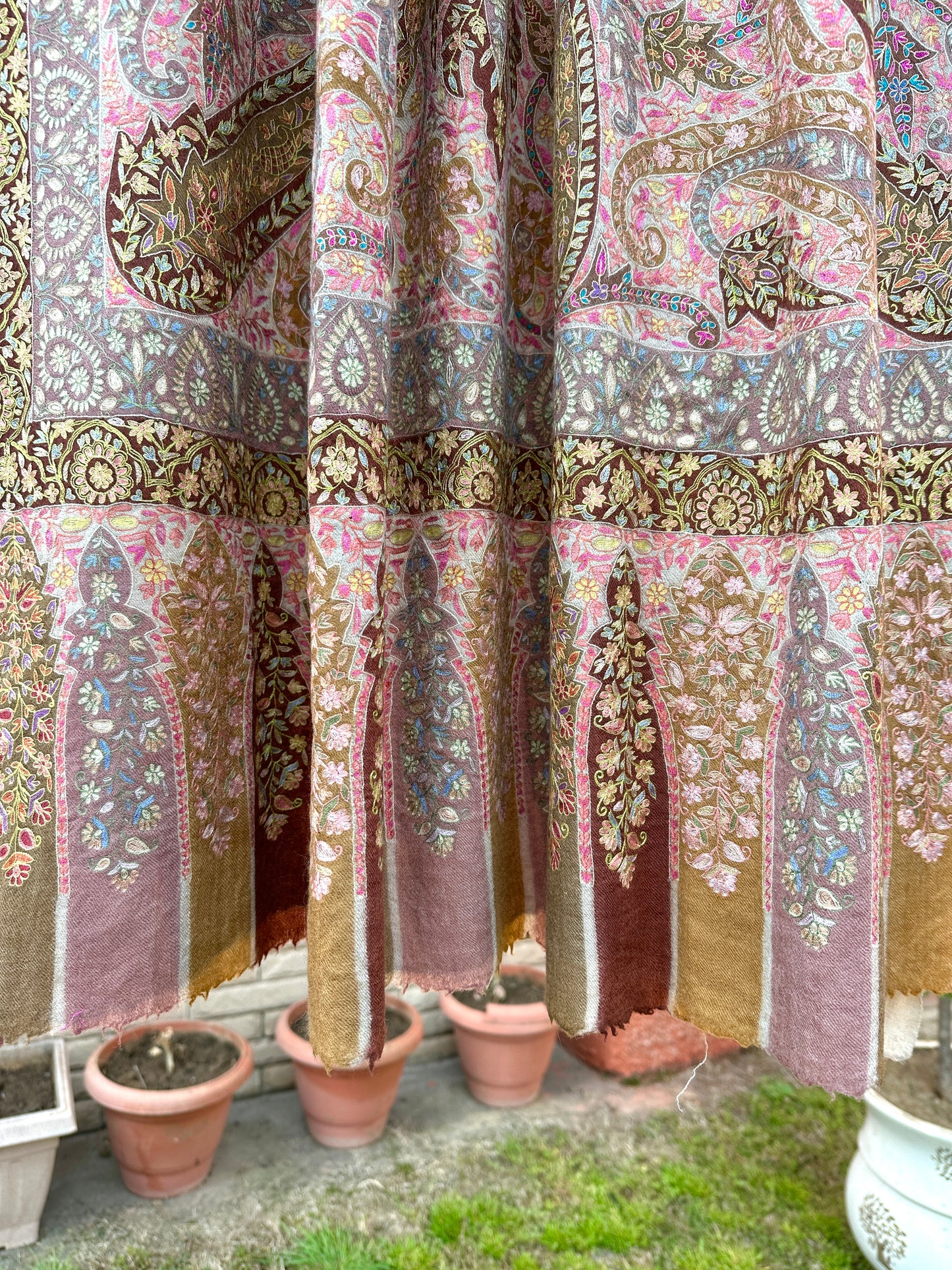 Multicolour Kalamkari Pashmina Shawl ArtAsiaHandicrafts