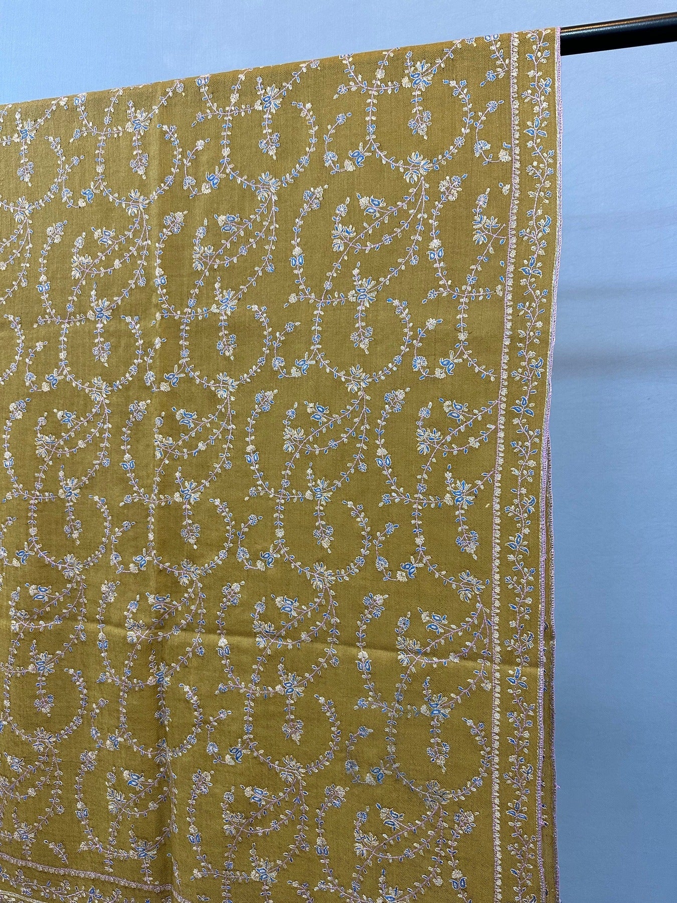 Mustard Jaal Pashmina Shawl ArtAsiaHandicrafts