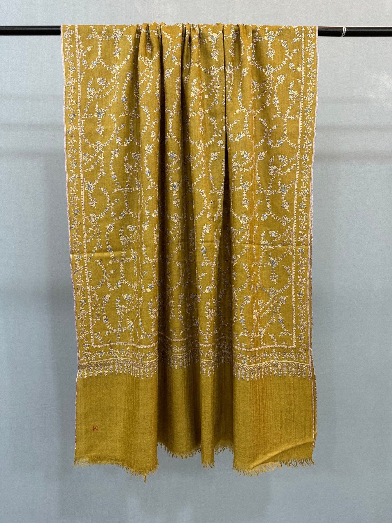 Mustard Jaal Pashmina Shawl ArtAsiaHandicrafts