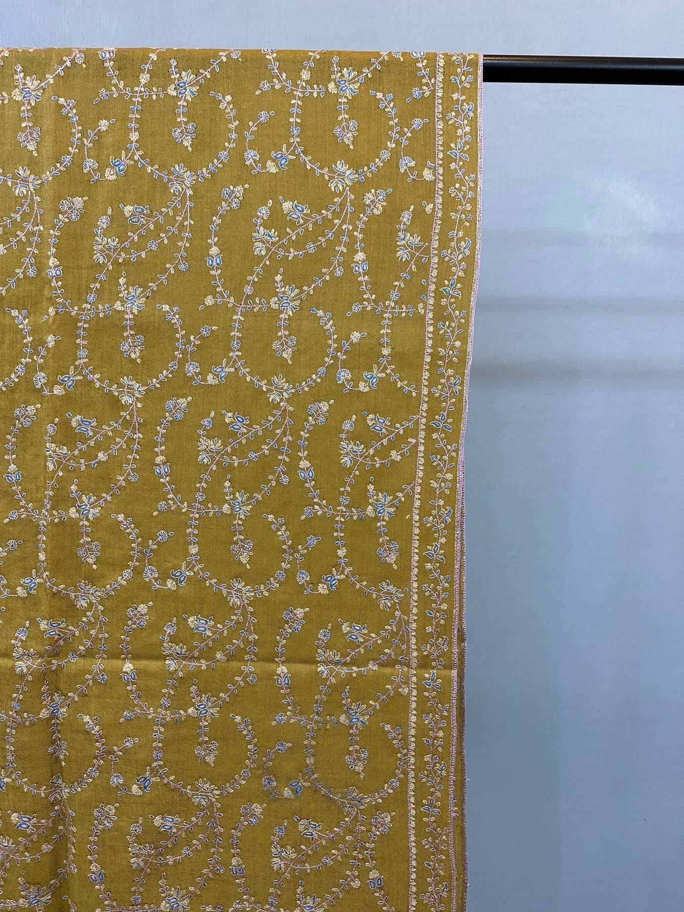 Mustard Jaal Pashmina Shawl ArtAsiaHandicrafts