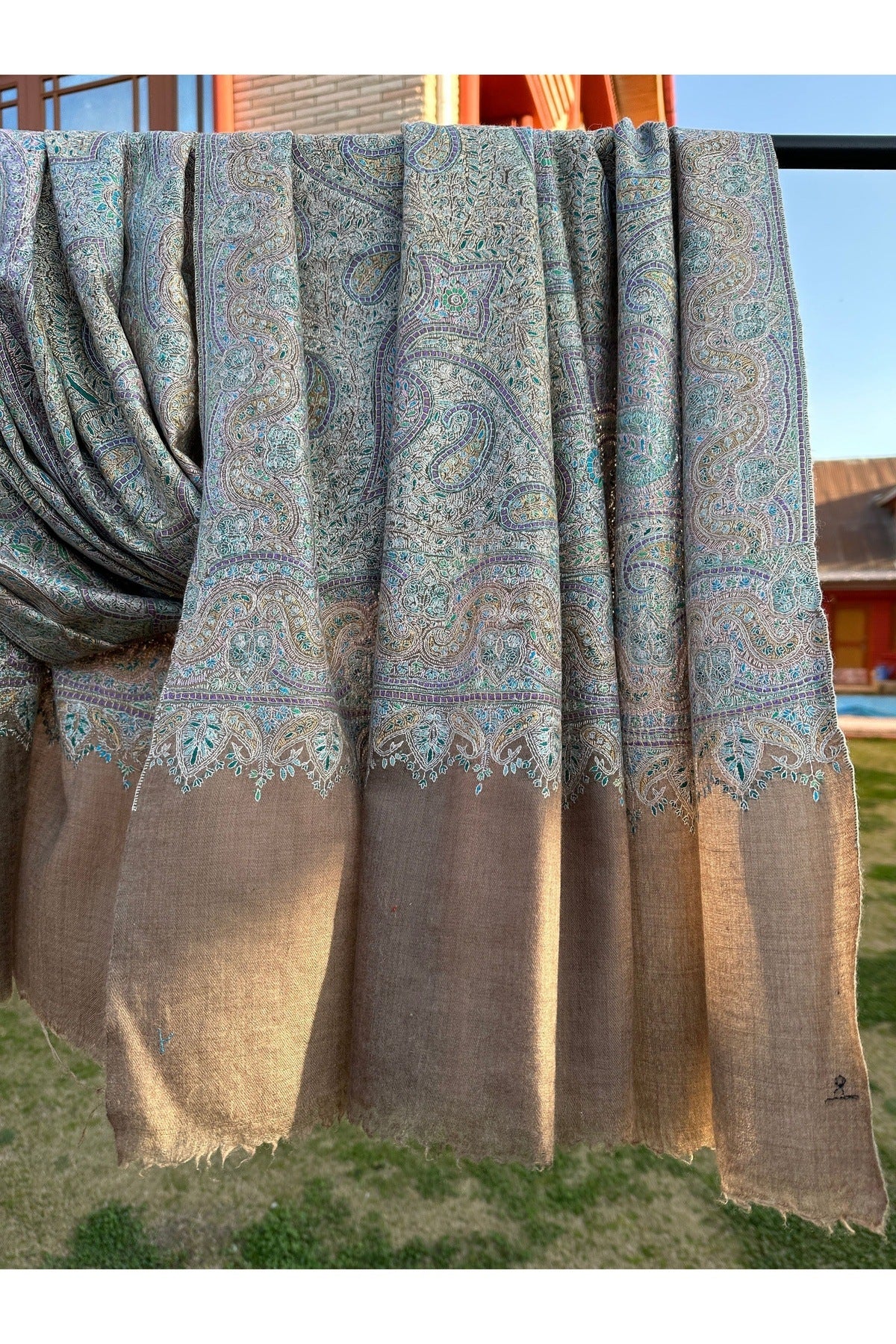 Natural Sozni Pashmina Shawl ArtAsiaHandicrafts