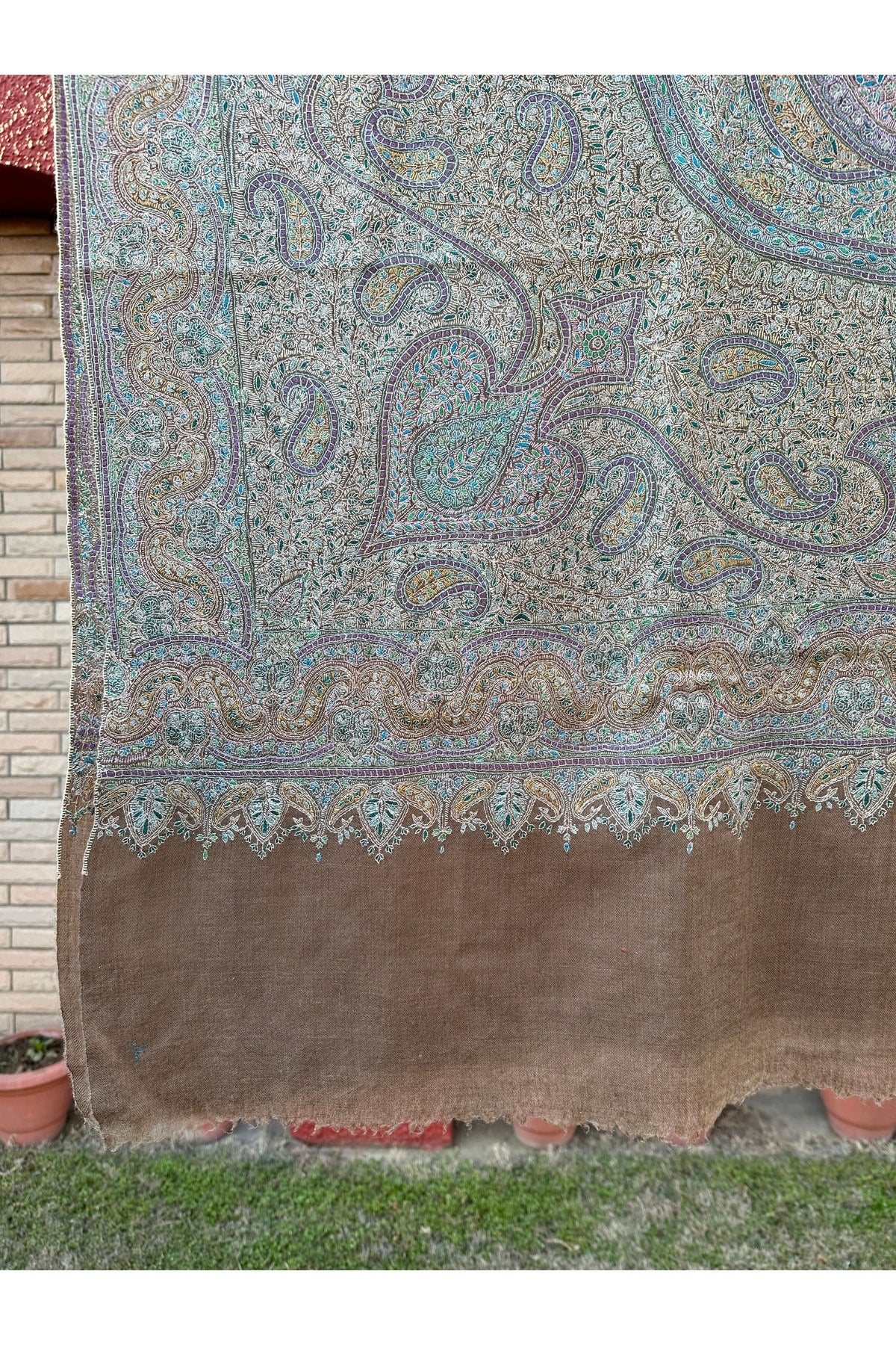 Natural Sozni Pashmina Shawl ArtAsiaHandicrafts