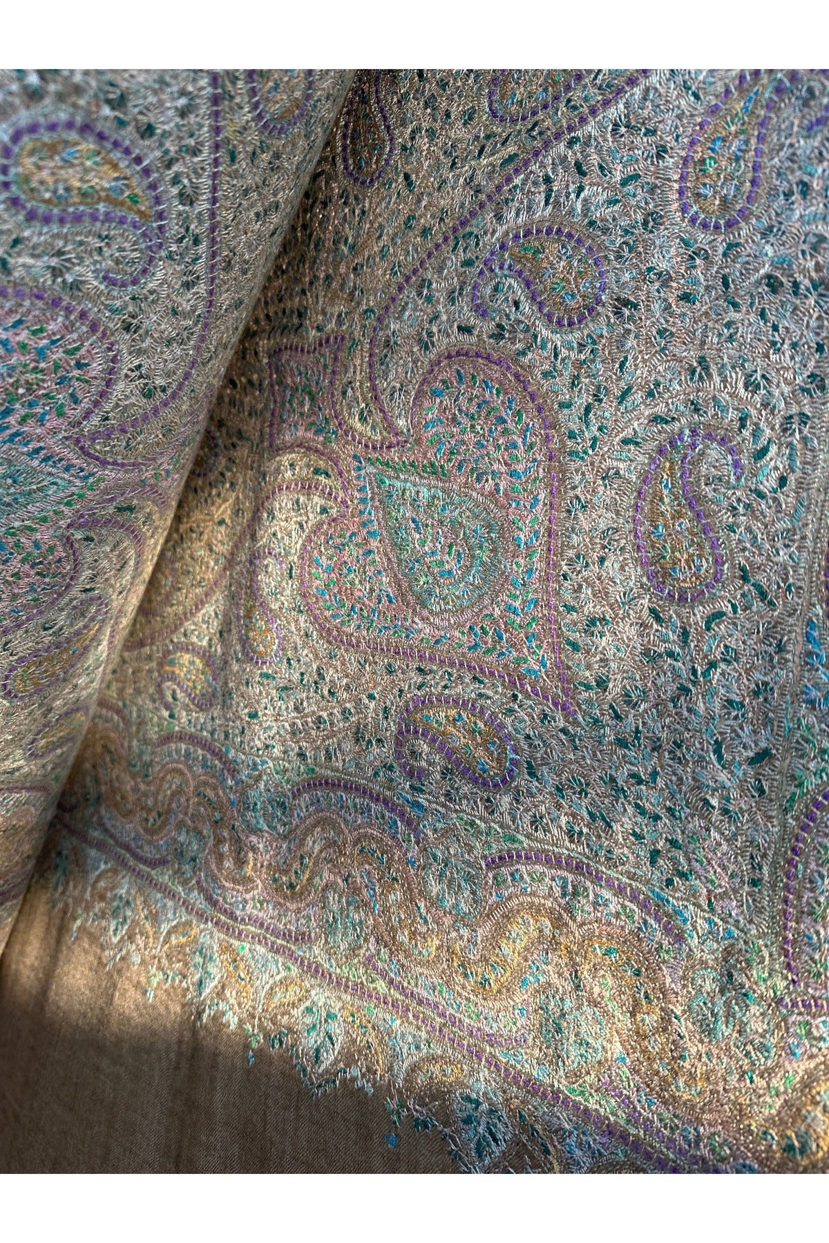 Natural Sozni Pashmina Shawl ArtAsiaHandicrafts