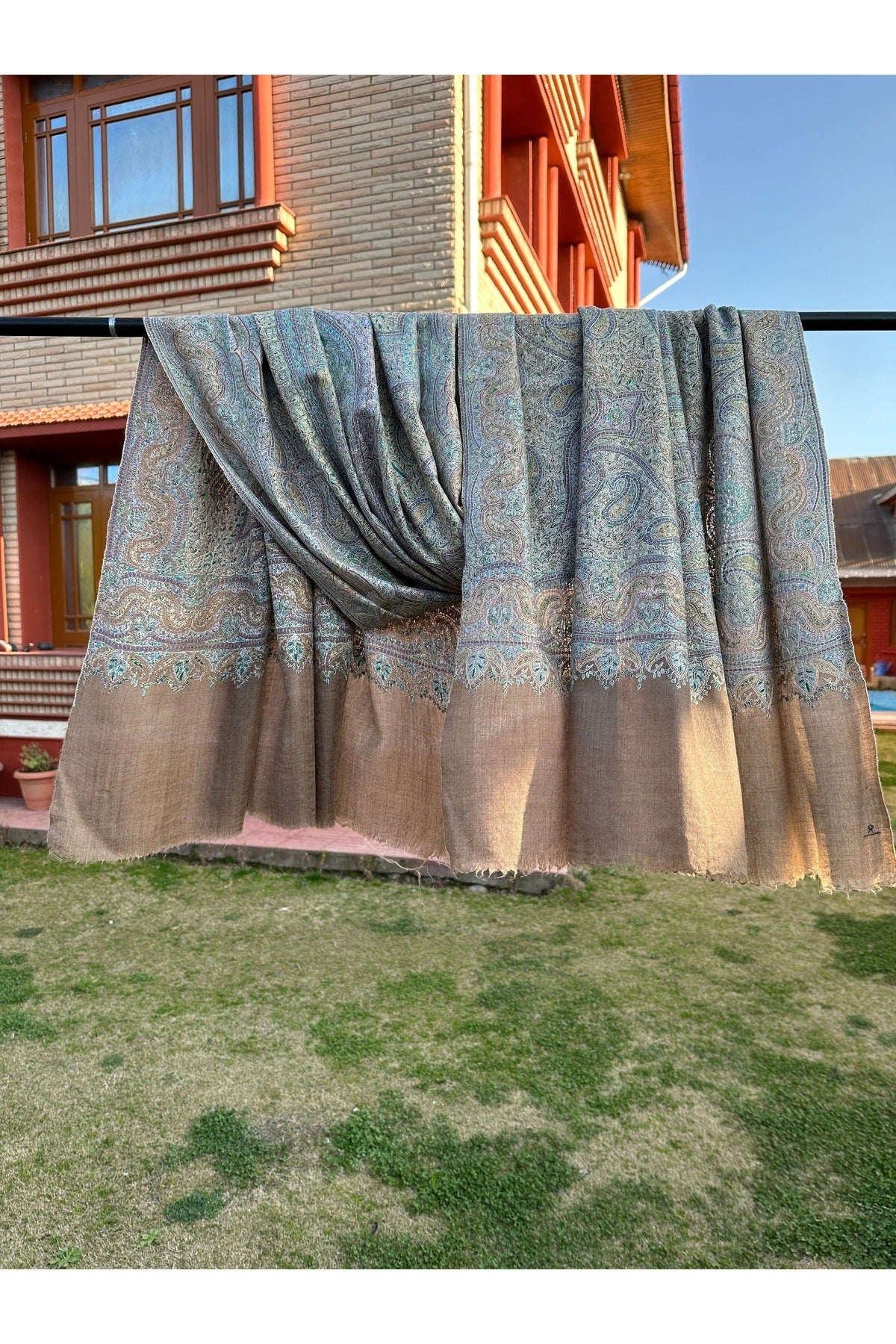Natural Sozni Pashmina Shawl ArtAsiaHandicrafts