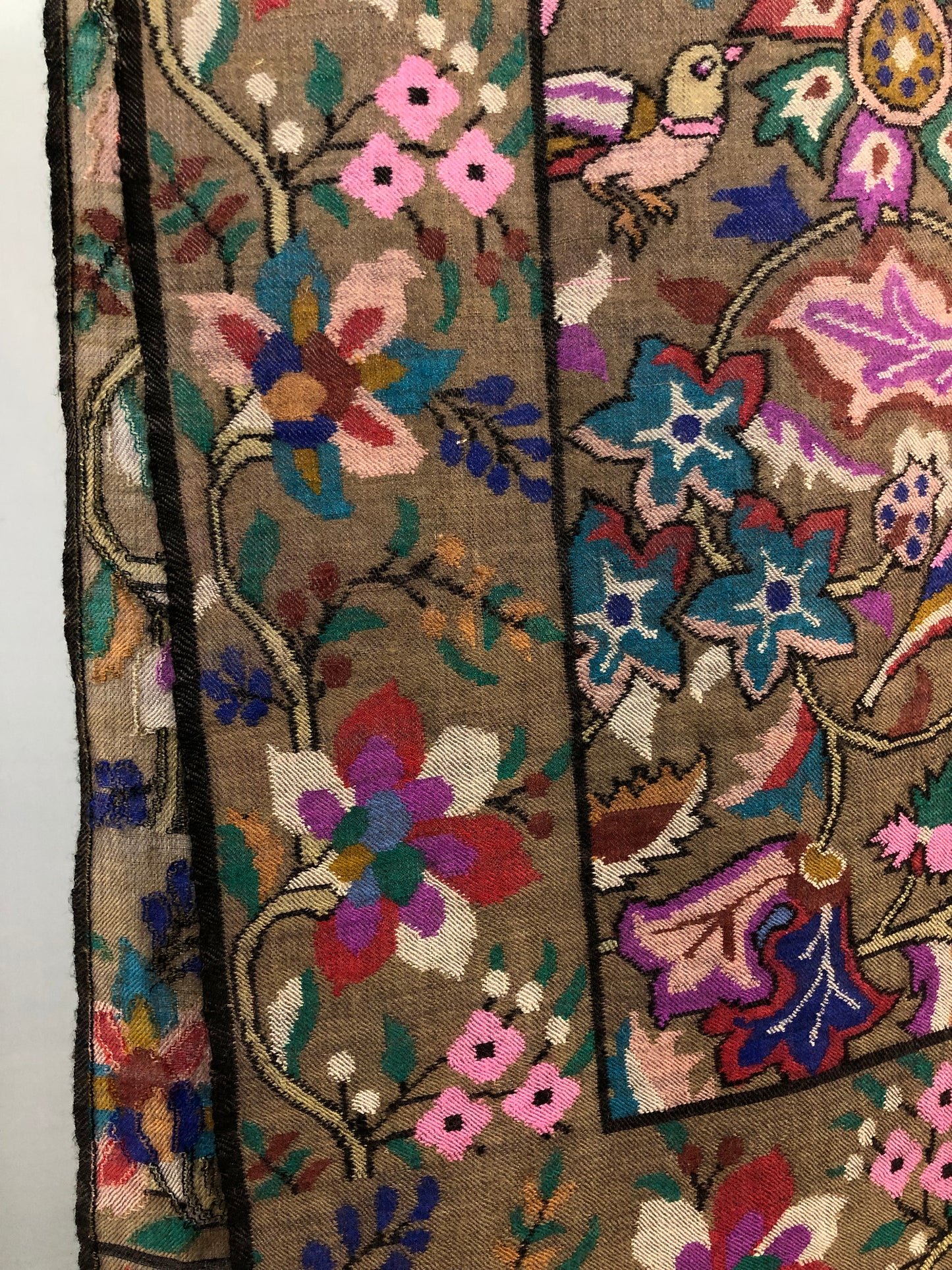 Pastel Brown Kani Pashmina Shawl ArtAsiaHandicrafts