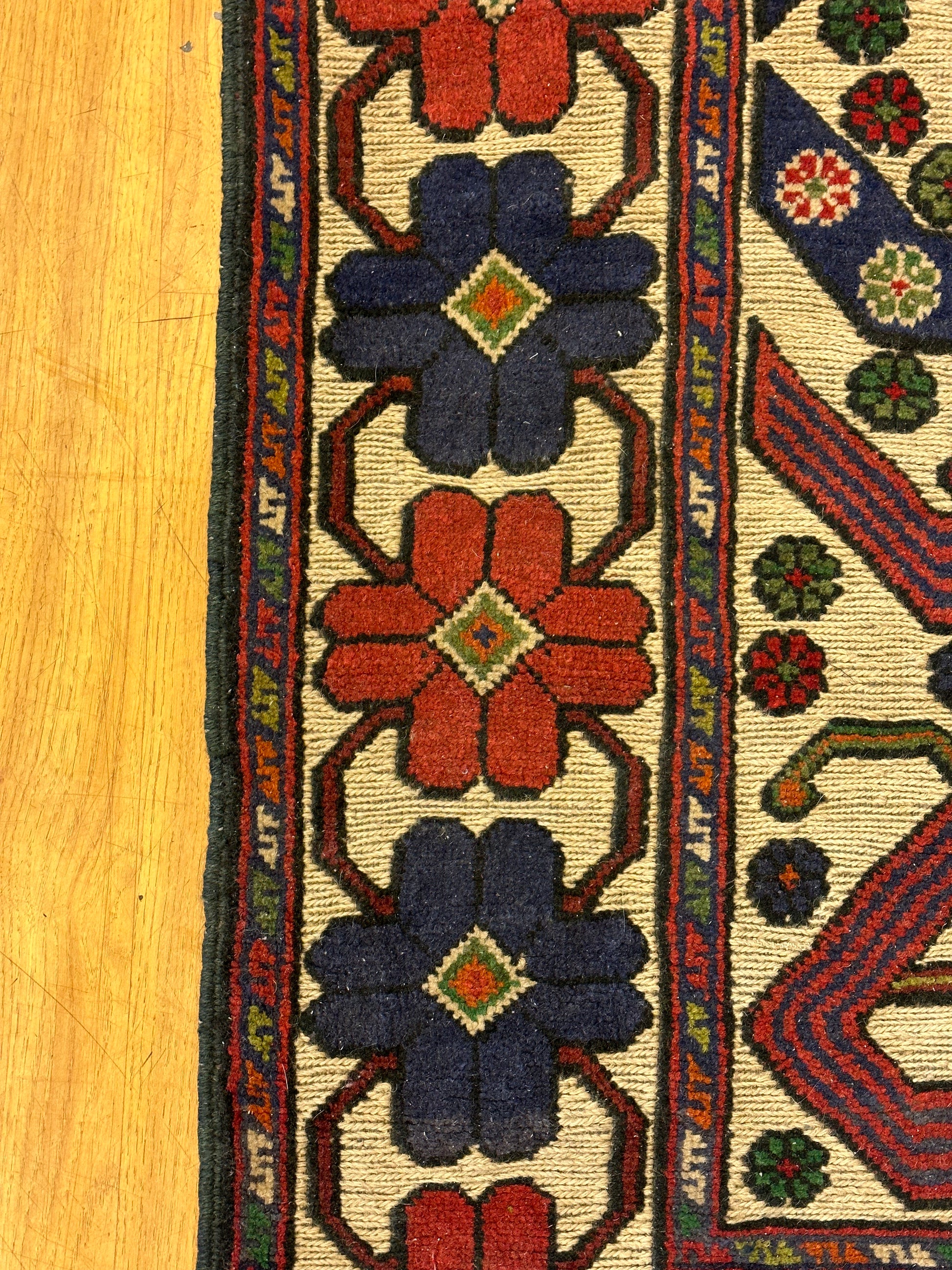 6x4 FT Flowers Of Afghan Wool Rug ArtAsiaHandicrafts