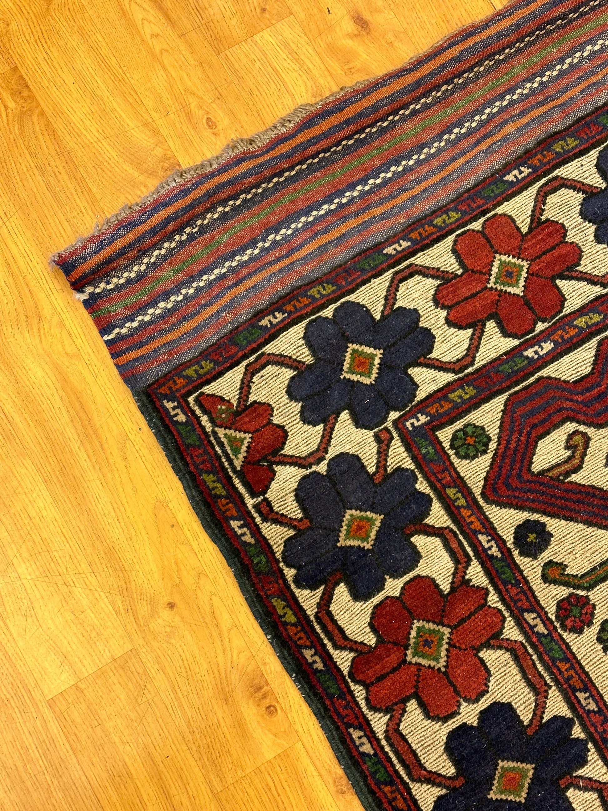 6x4 FT Flowers Of Afghan Wool Rug ArtAsiaHandicrafts